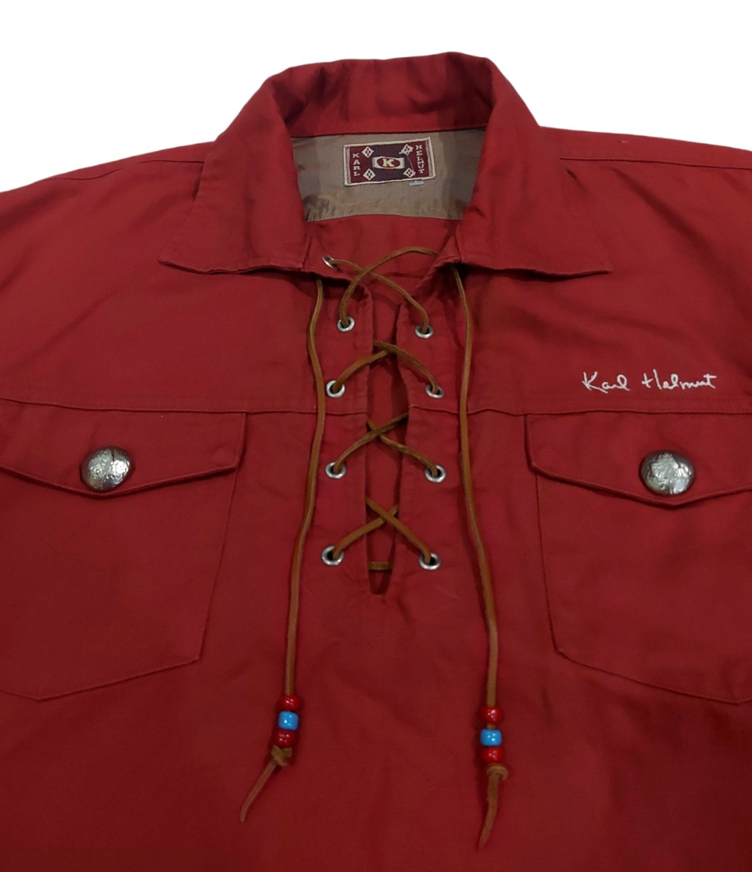 Designer × Japanese Brand × Karl Helmut RARE! VTG KARL HELMUT PULLOVER HIPPIES STYLE Size US L / EU 52-54 / 3 - 7 Thumbnail