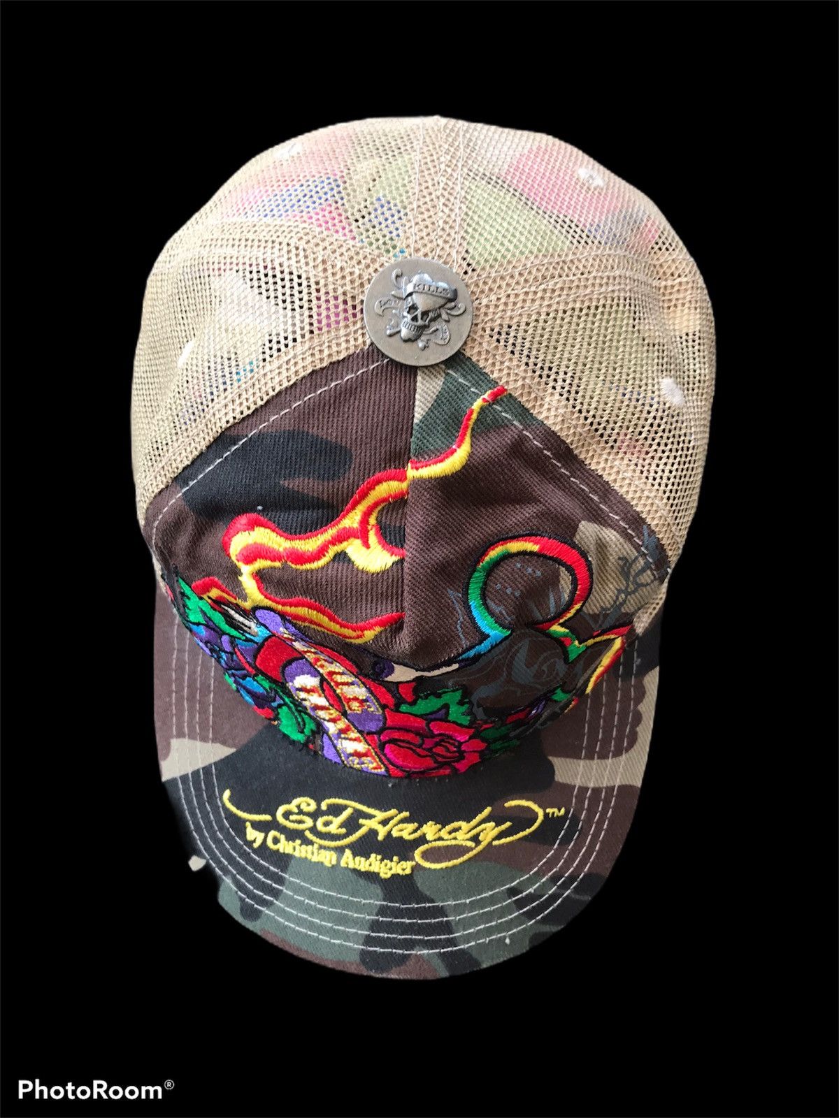 Ed Hardy 🔥Ed Hardy x Mickey Mouse Camo Snapback Cap Size ONE SIZE - 4 Thumbnail