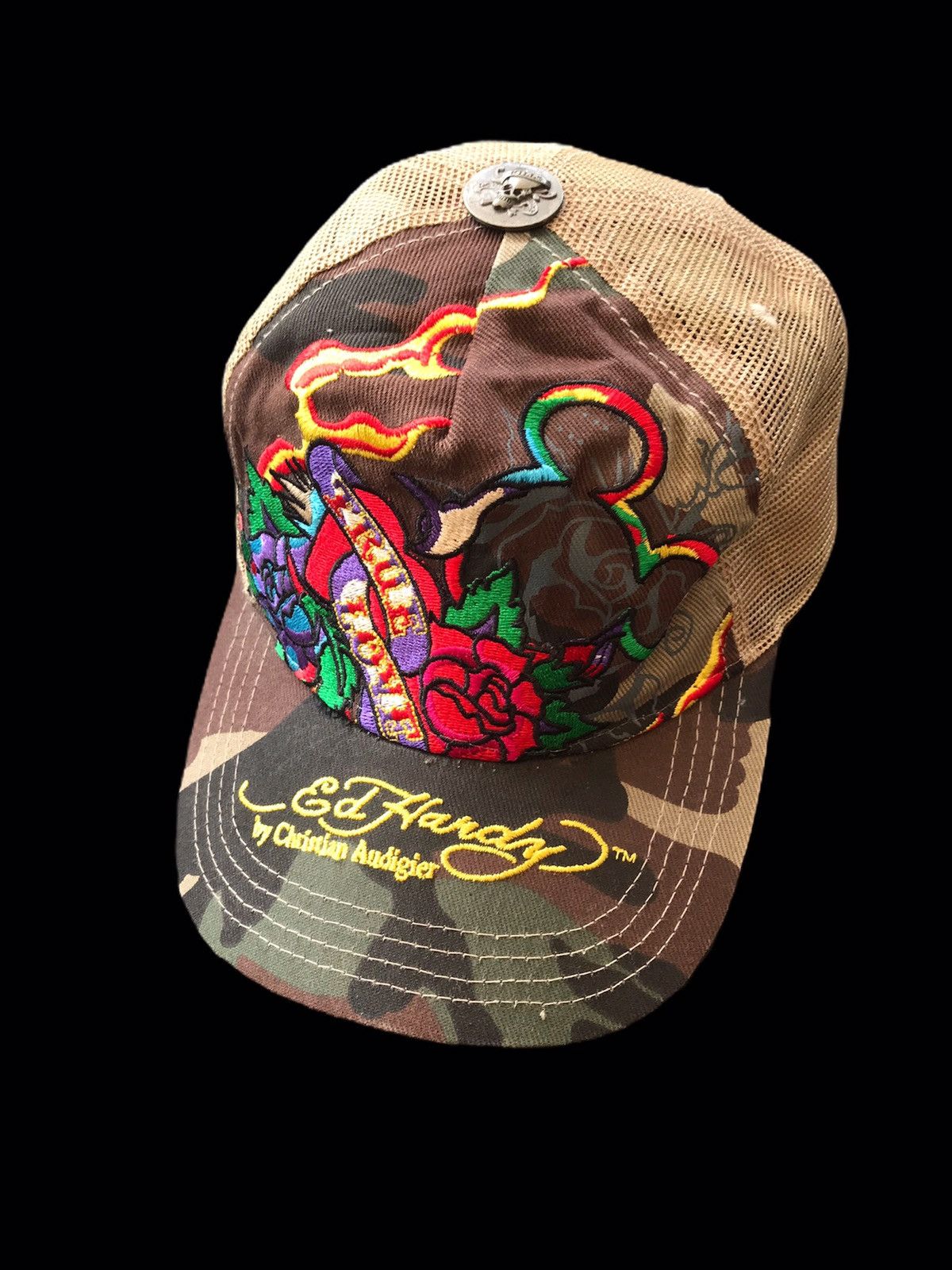 Ed Hardy 🔥Ed Hardy x Mickey Mouse Camo Snapback Cap Size ONE SIZE - 1 Thumbnail