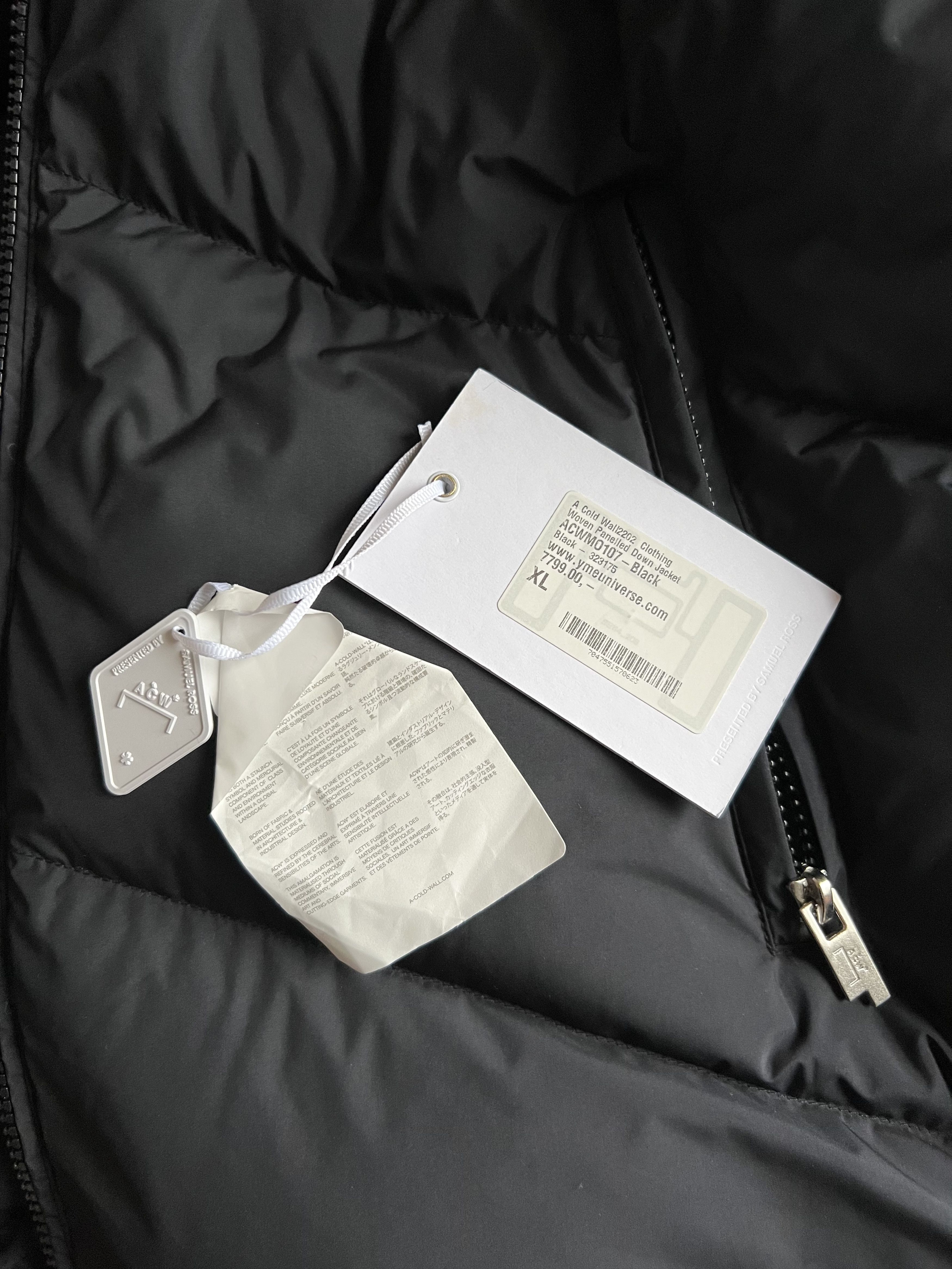A-COLD-WALL* A Cold Wall Woven Panelled Down Jacket in Black Size US XL / EU 56 / 4 - 11 Thumbnail