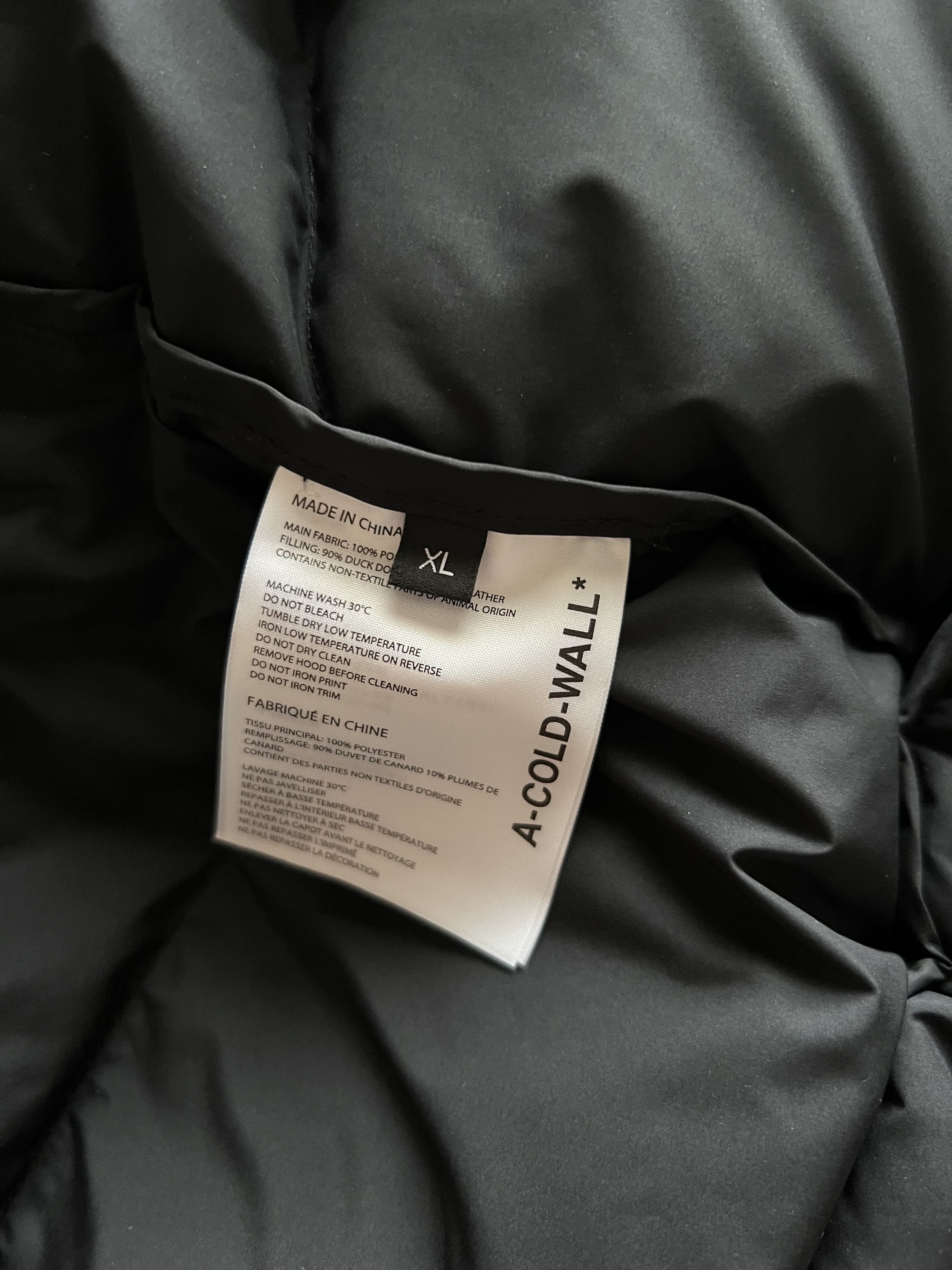 A-COLD-WALL* A Cold Wall Woven Panelled Down Jacket in Black Size US XL / EU 56 / 4 - 10 Thumbnail