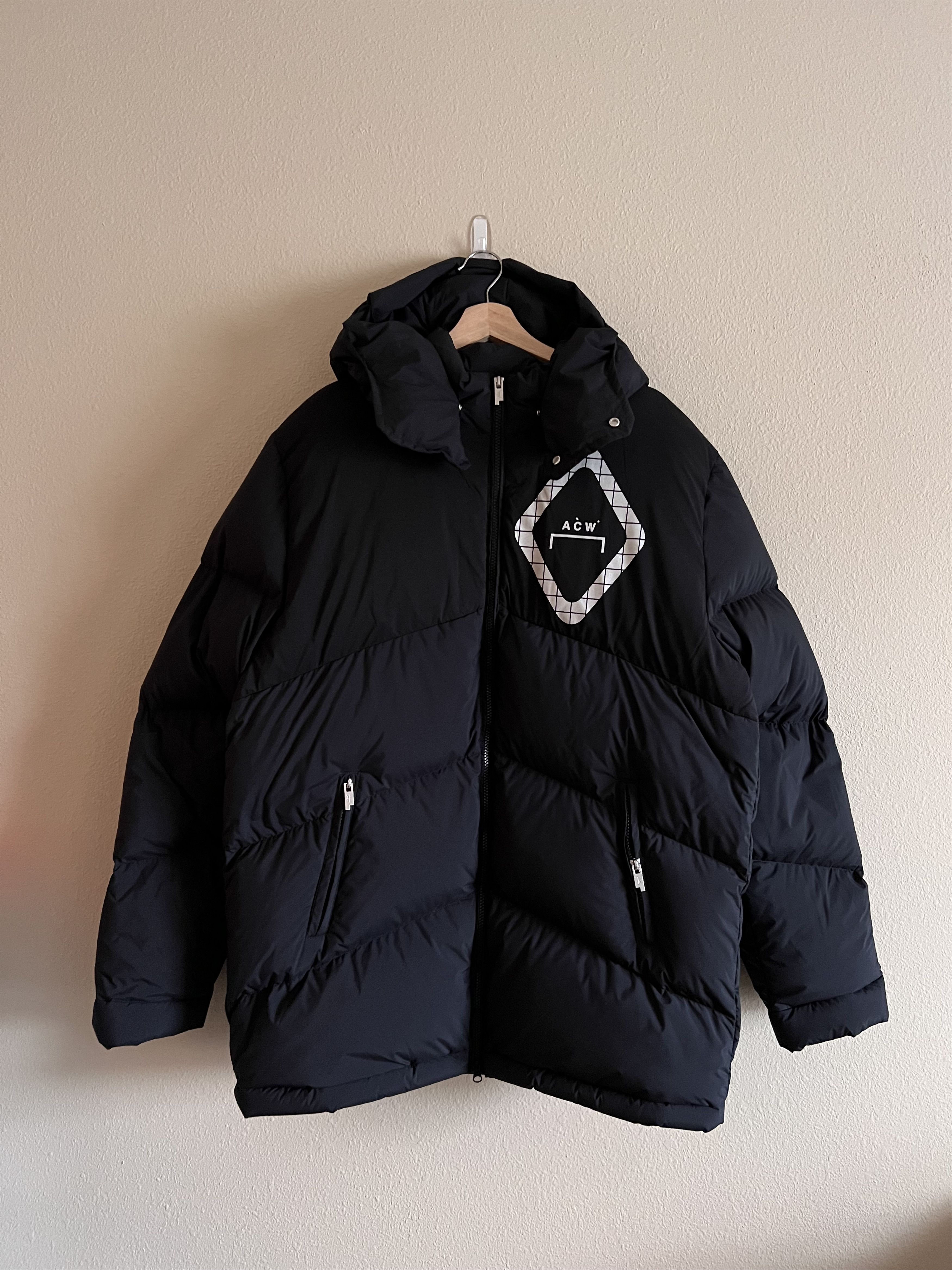 A-COLD-WALL* A Cold Wall Woven Panelled Down Jacket in Black Size US XL / EU 56 / 4 - 1 Thumbnail