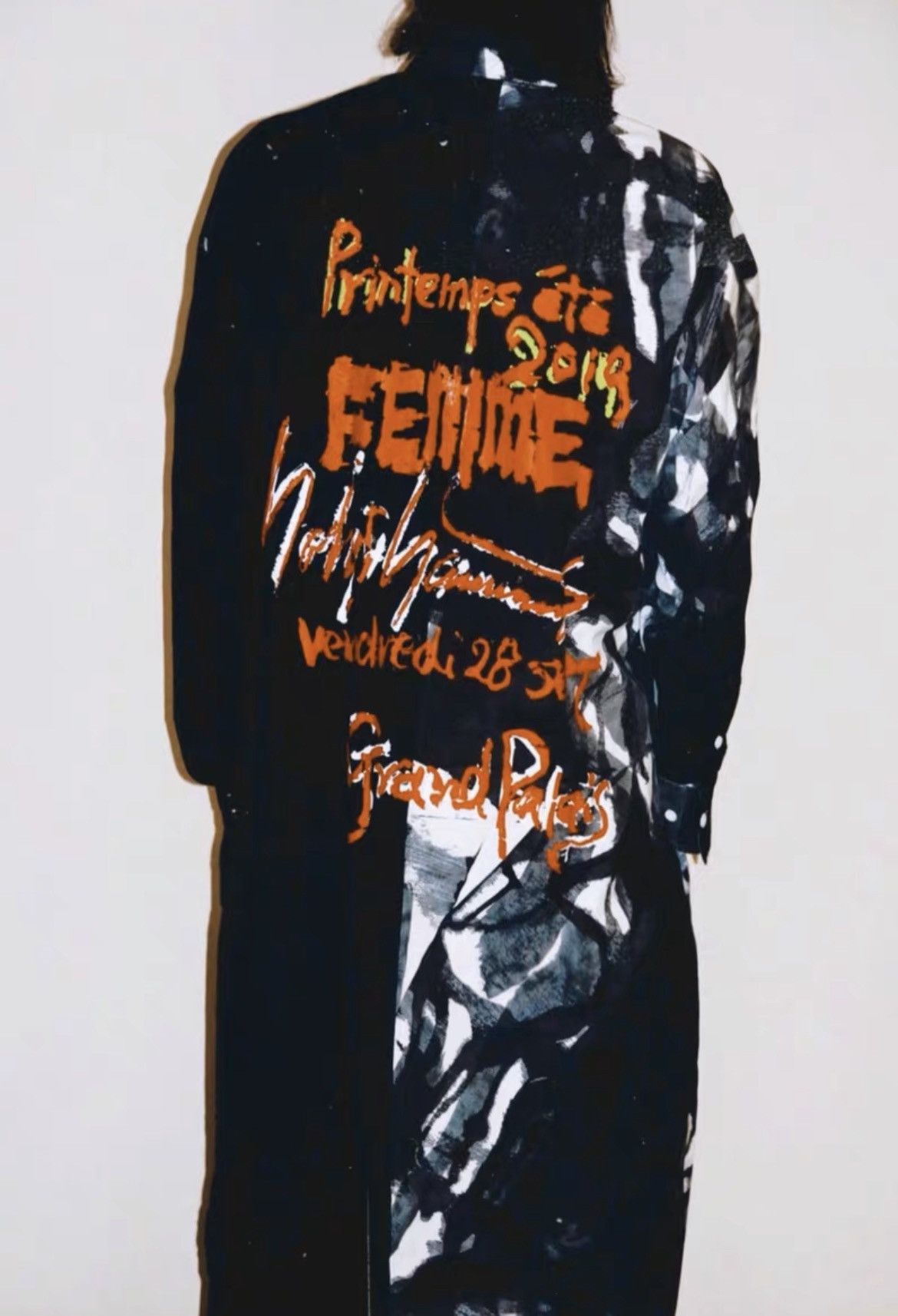 Yohji Yamamoto Yohji Yamamoto Black Scandal 19ss Printed Long Shirt Size US L / EU 52-54 / 3 - 3 Thumbnail
