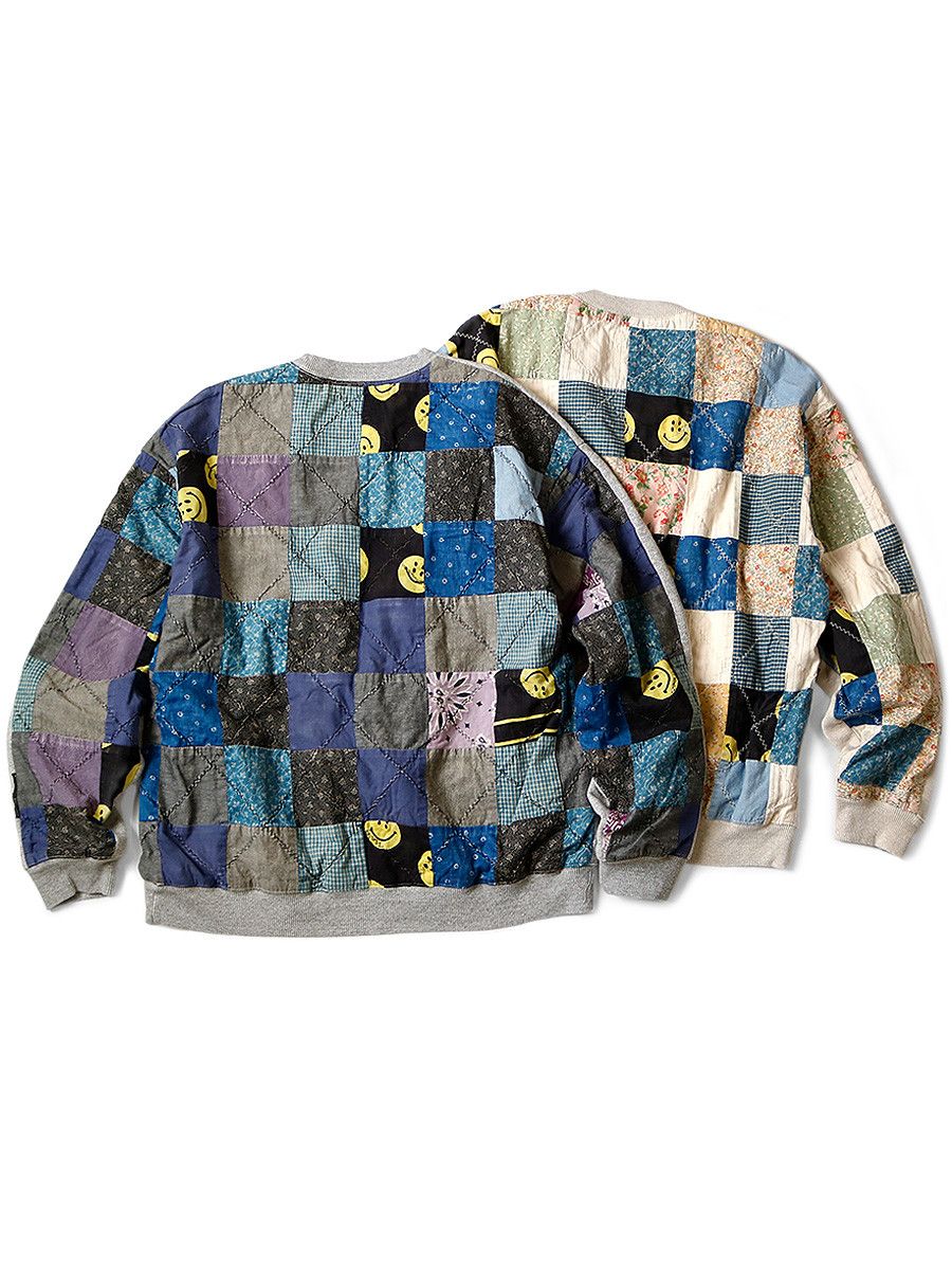 Kapital Kapital 2-tone Fleece Quilt Rain Smile Big Sweatshirt Size US M / EU 48-50 / 2 - 8 Thumbnail