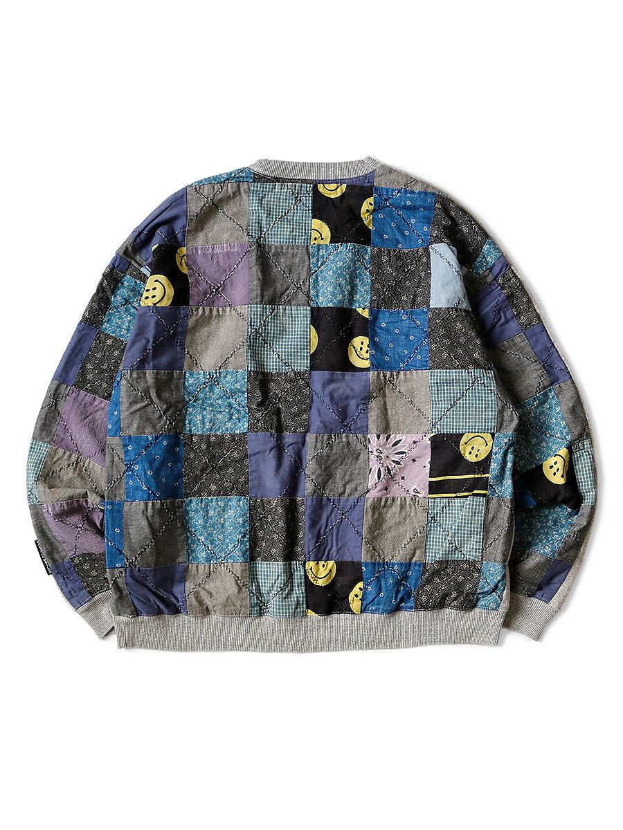 Kapital Kapital 2-tone Fleece Quilt Rain Smile Big Sweatshirt Size US M / EU 48-50 / 2 - 1 Thumbnail