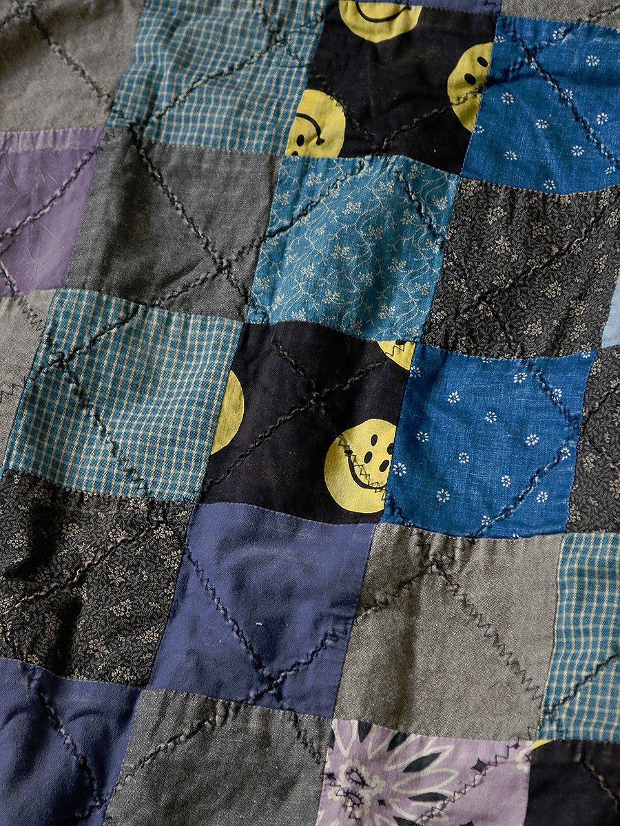 Kapital Kapital 2-tone Fleece Quilt Rain Smile Big Sweatshirt Size US M / EU 48-50 / 2 - 3 Thumbnail