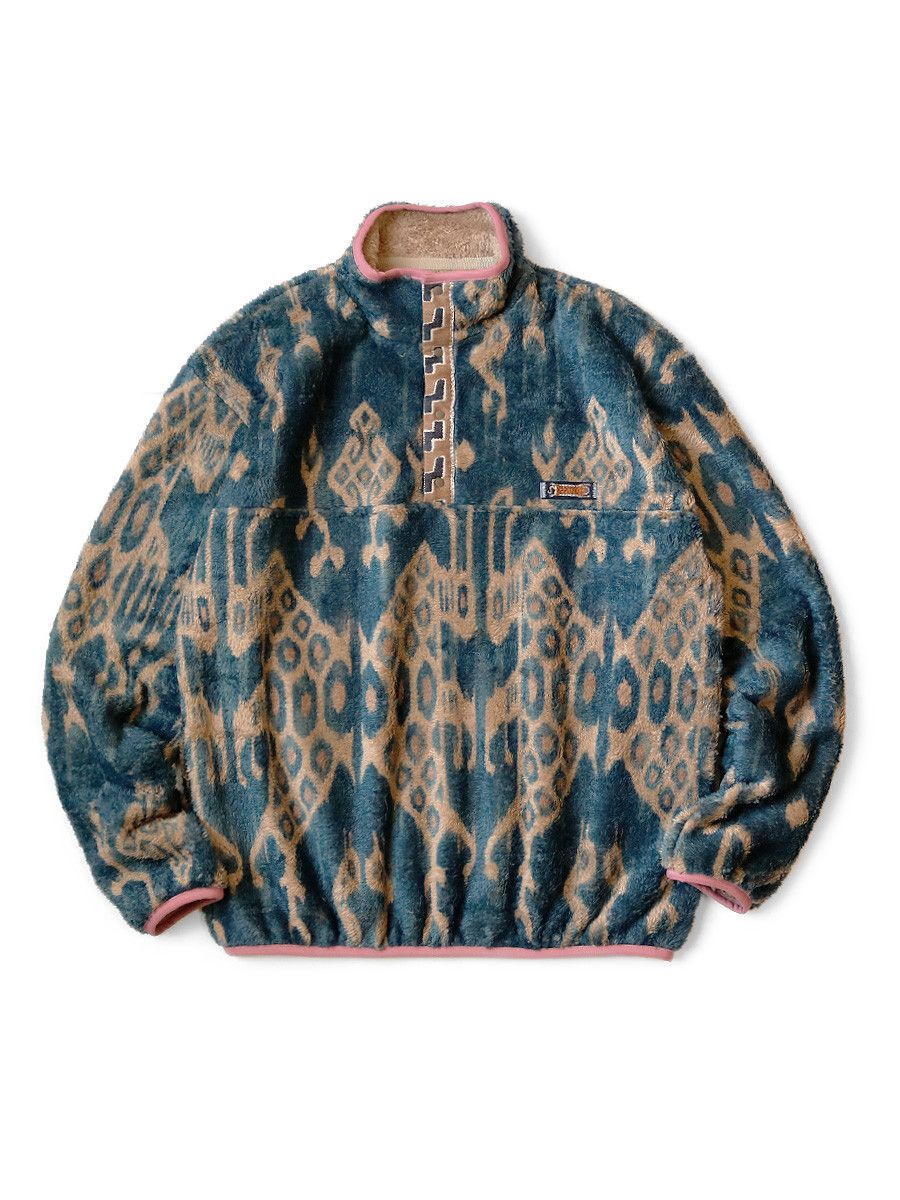 Kapital Kapital Java Kasuri Zip Fleece Jacket Size US XL / EU 56 / 4 - 1 Thumbnail