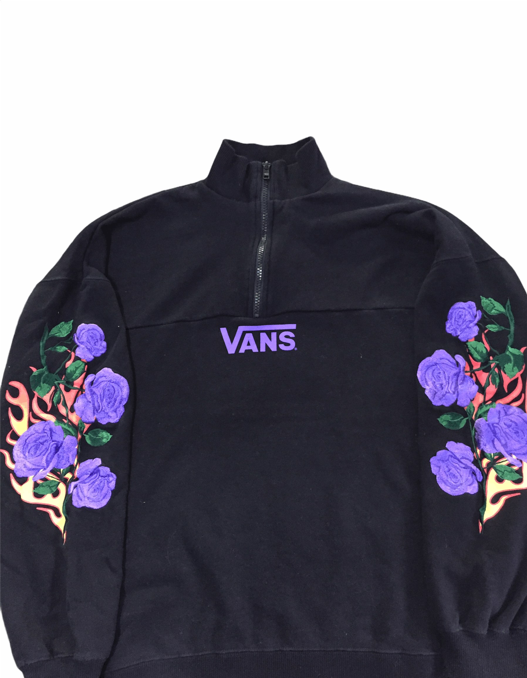 Vans embordered purple rose fire flame Size US S / EU 44-46 / 1 - 3 Thumbnail