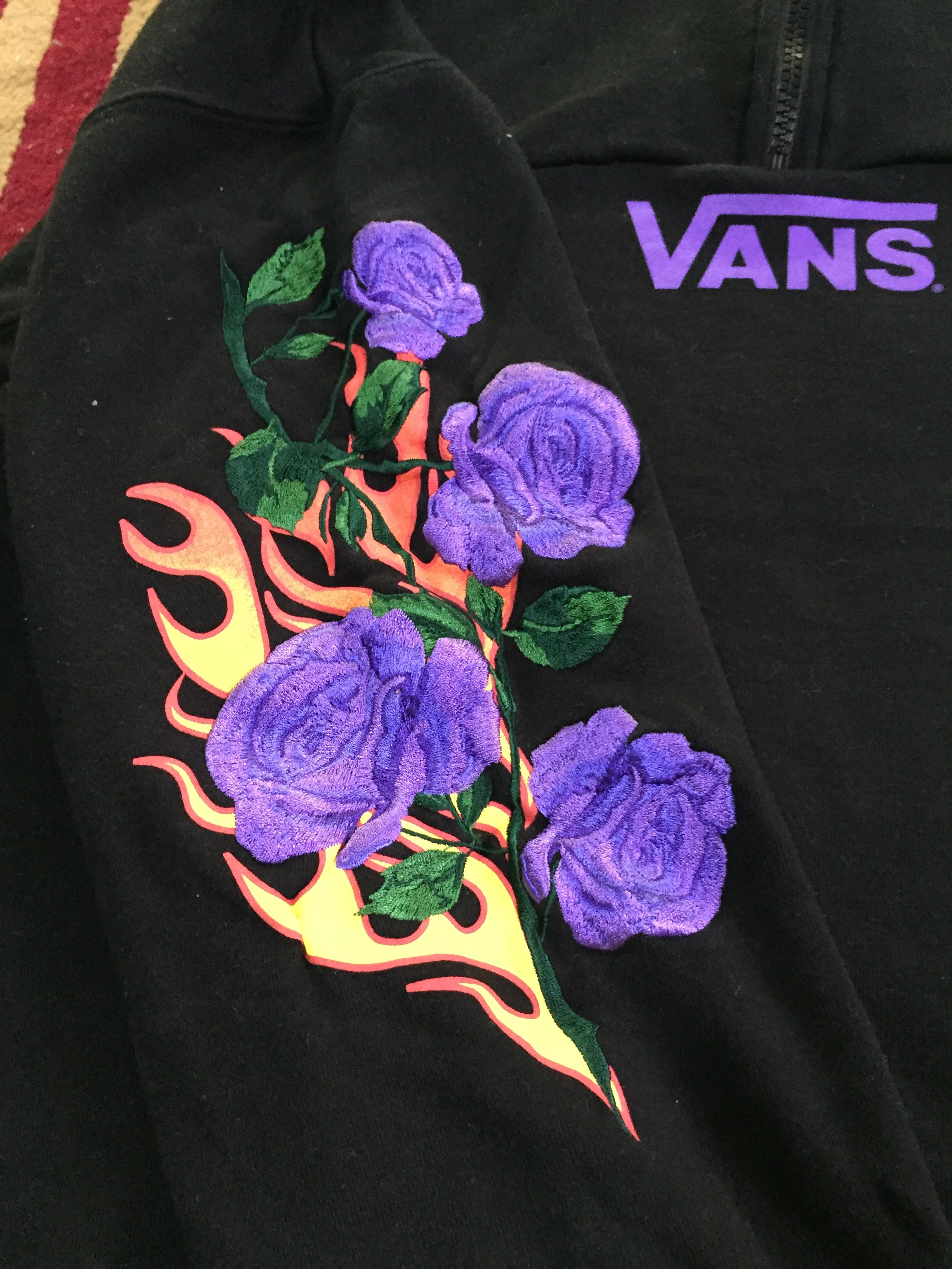 Vans embordered purple rose fire flame Size US S / EU 44-46 / 1 - 5 Thumbnail