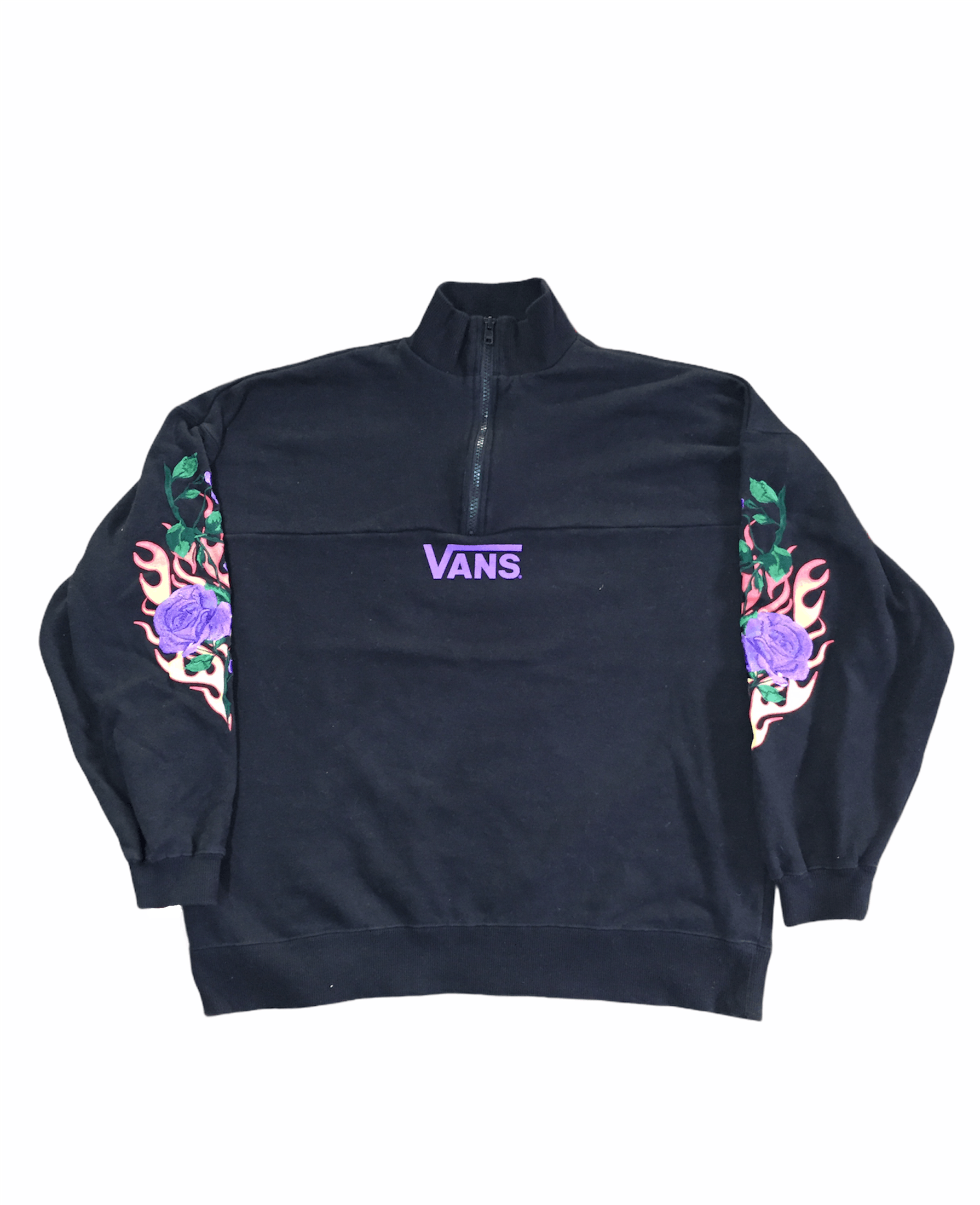 Vans embordered purple rose fire flame Size US S / EU 44-46 / 1 - 2 Thumbnail