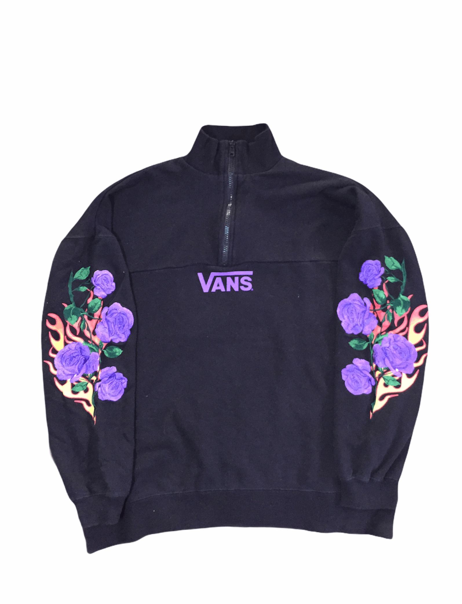 Vans embordered purple rose fire flame Size US S / EU 44-46 / 1 - 1 Thumbnail