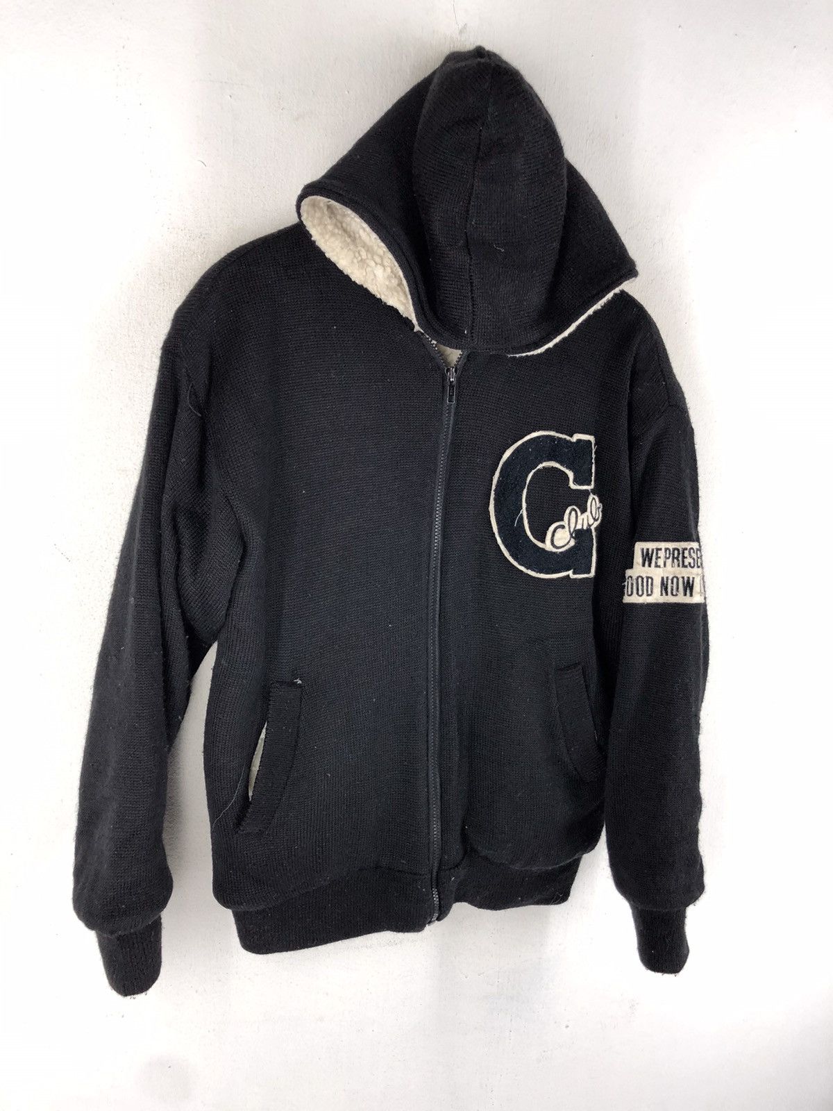 Japanese Brand 🔥CODEE CLUB WOOL SHERPA LINING HOODIEY BOMBER JACKET Size US L / EU 52-54 / 3 - 3 Thumbnail