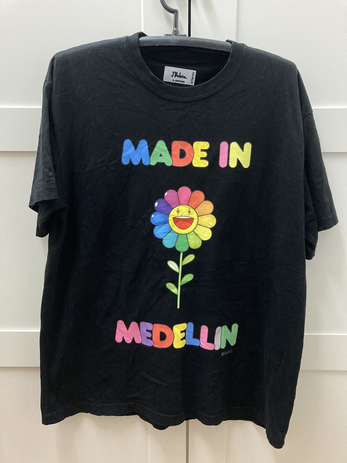 image of J Balvin x Takashi Murakami J. Balvin X Takashi Murakami T-Shirt in Black, Men's (Size Large)