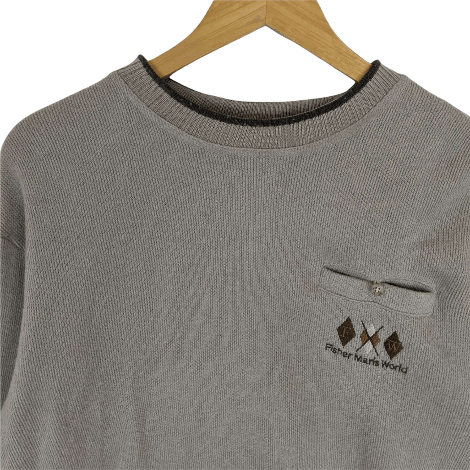 Japanese Brand Vintage FISHER MEN'S WORLD Japan Jumper Sweatshirt Size US L / EU 52-54 / 3 - 4 Thumbnail