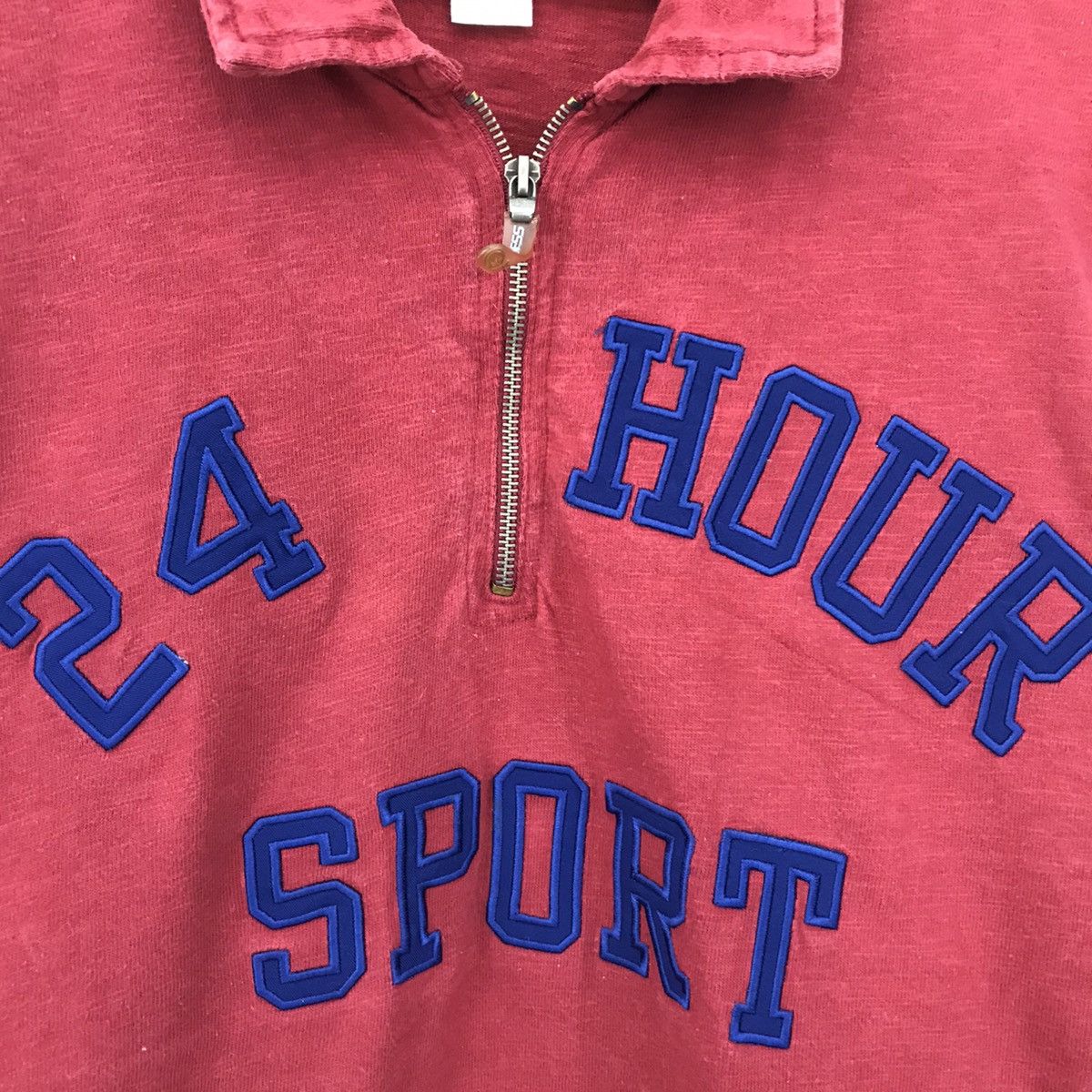 Japanese Brand × Vintage Vintage 24 Hour Sport Fitnes Half Zip Sweatshirt Size US L / EU 52-54 / 3 - 3 Thumbnail