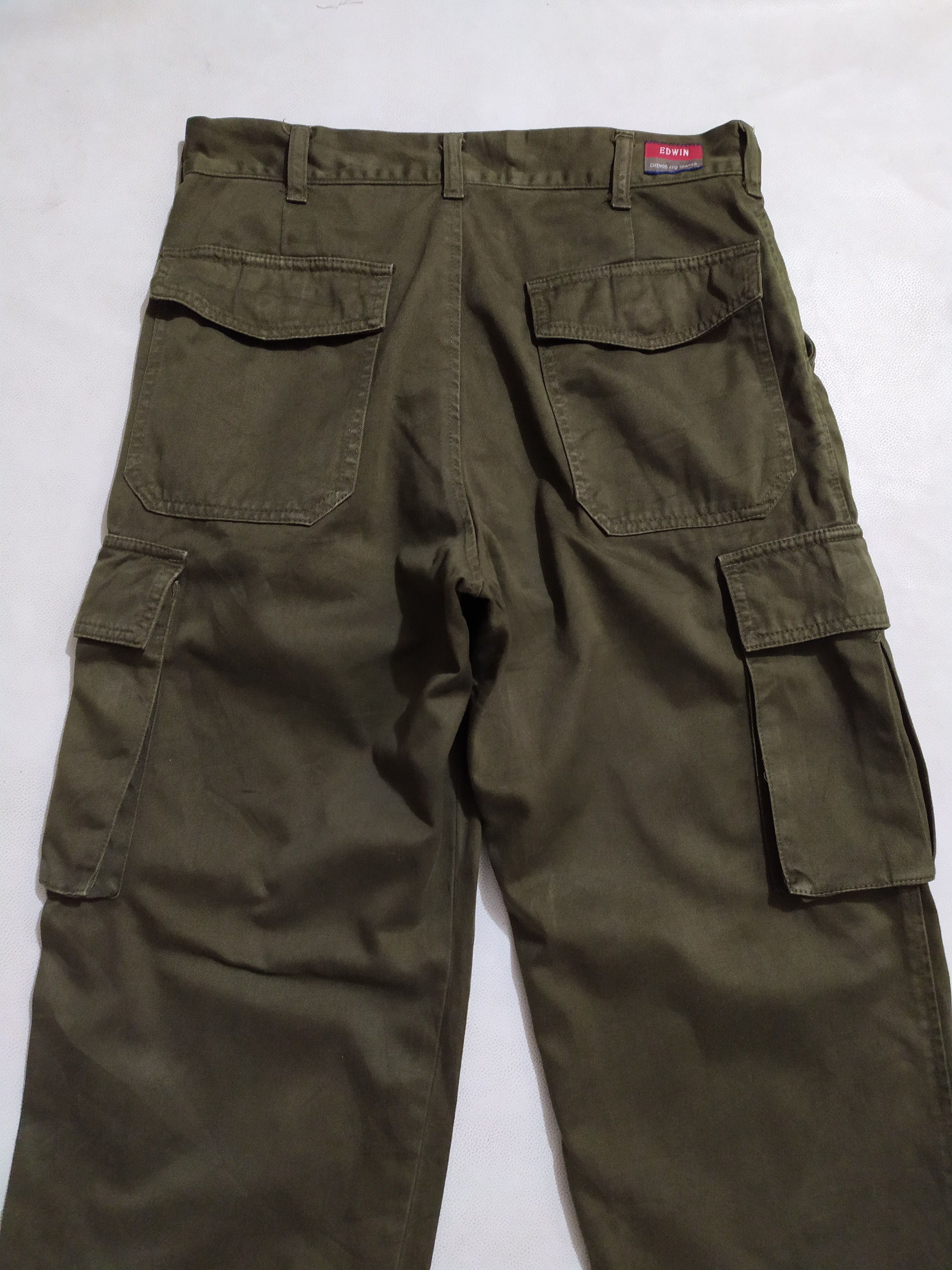 Edwin × Japanese Brand 🔥Edwin Olive Green Cargo Multipocket Pants Size US 29 - 5 Thumbnail
