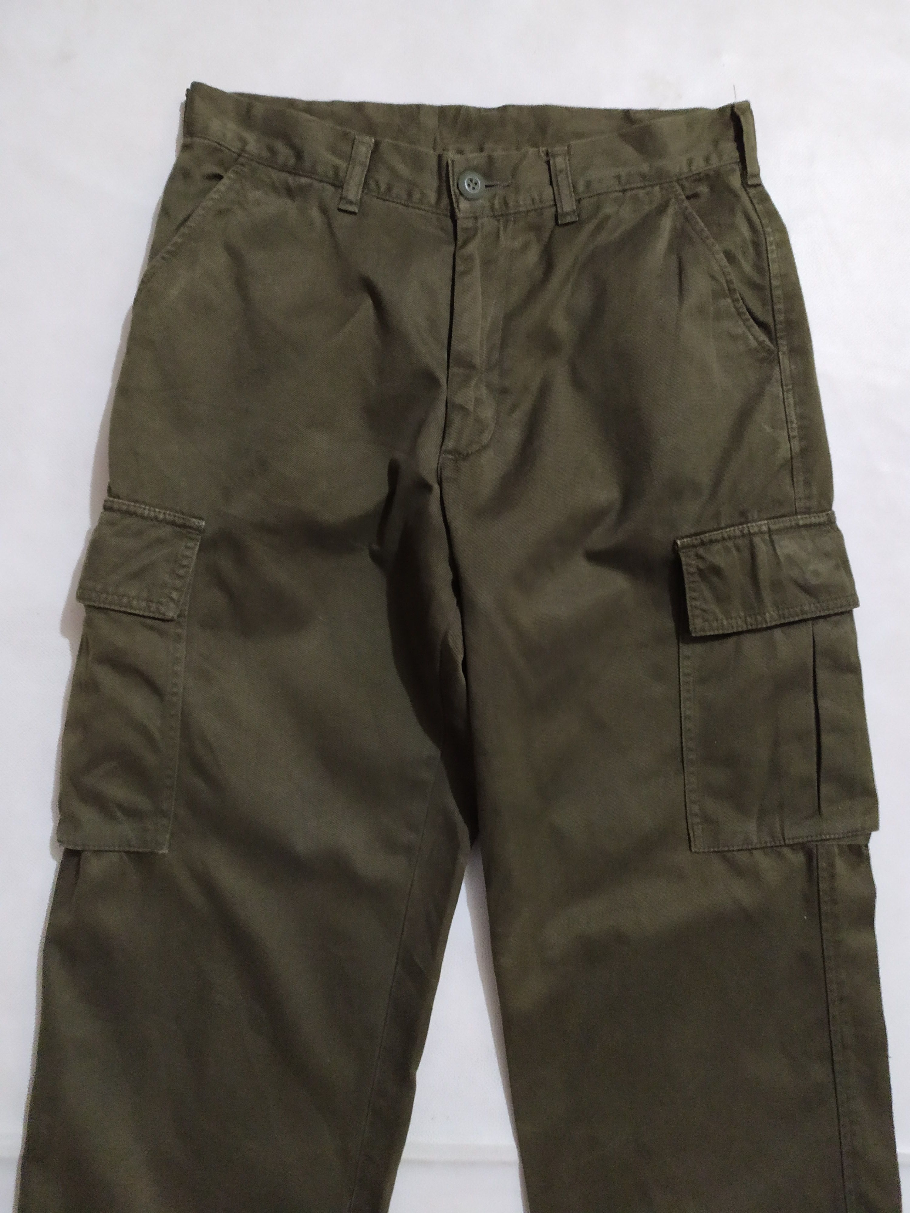 Edwin × Japanese Brand 🔥Edwin Olive Green Cargo Multipocket Pants Size US 29 - 2 Thumbnail