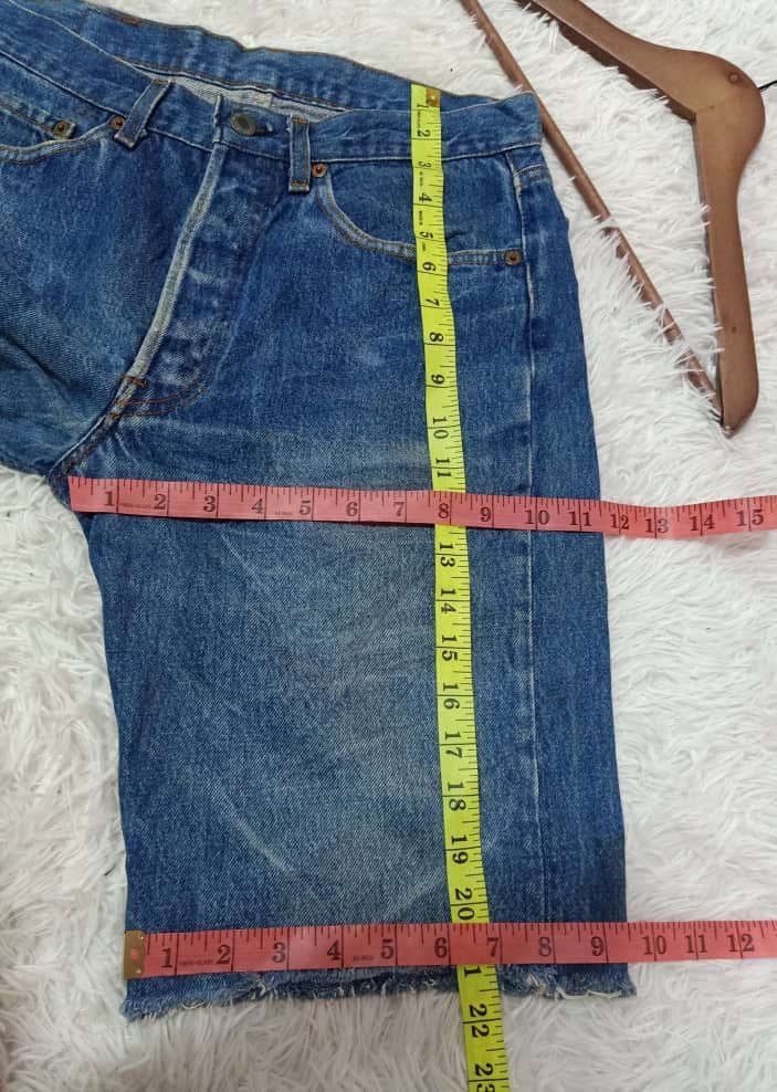 Levi's × Vintage VINTAGE 70s LEVI'S 501 DISTRESSED SHORT DENIM USA 🇺🇸 Size US 31 - 11 Thumbnail