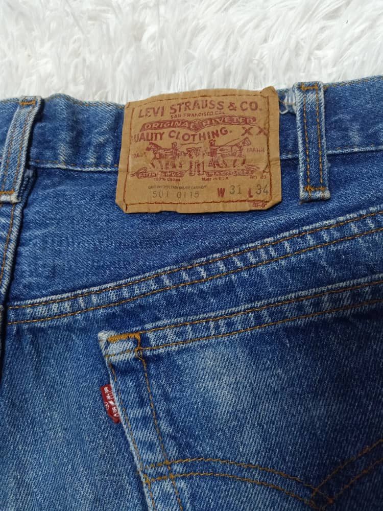 Levi's × Vintage VINTAGE 70s LEVI'S 501 DISTRESSED SHORT DENIM USA 🇺🇸 Size US 31 - 6 Thumbnail
