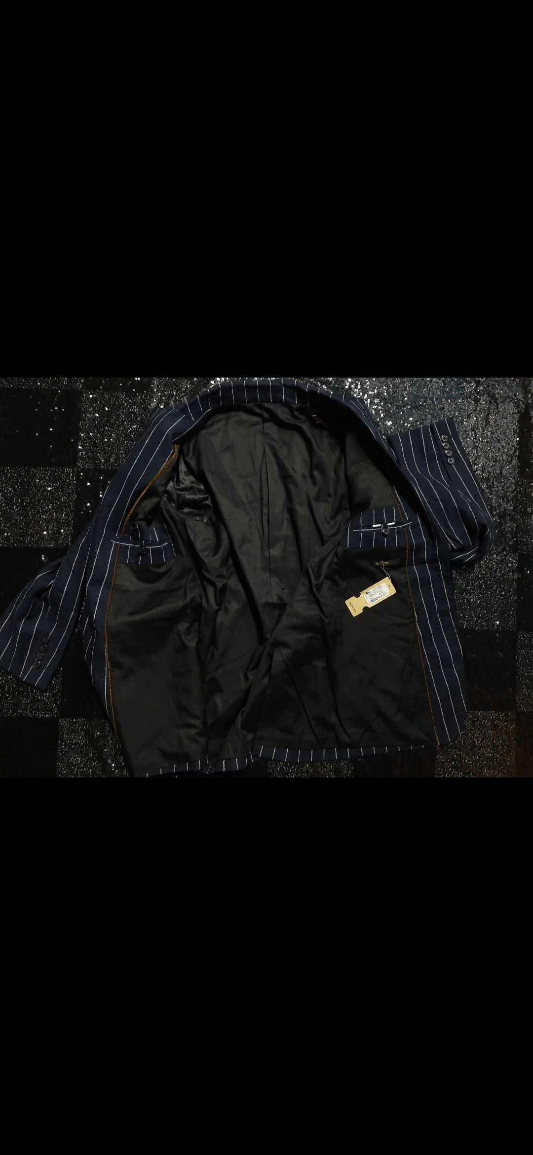 Designer × Vintage VINTAGE N.TYLER LONDON STRIPE BLAZER COAT NEW OLD STOCK Size US L / EU 52-54 / 3 - 1 Thumbnail