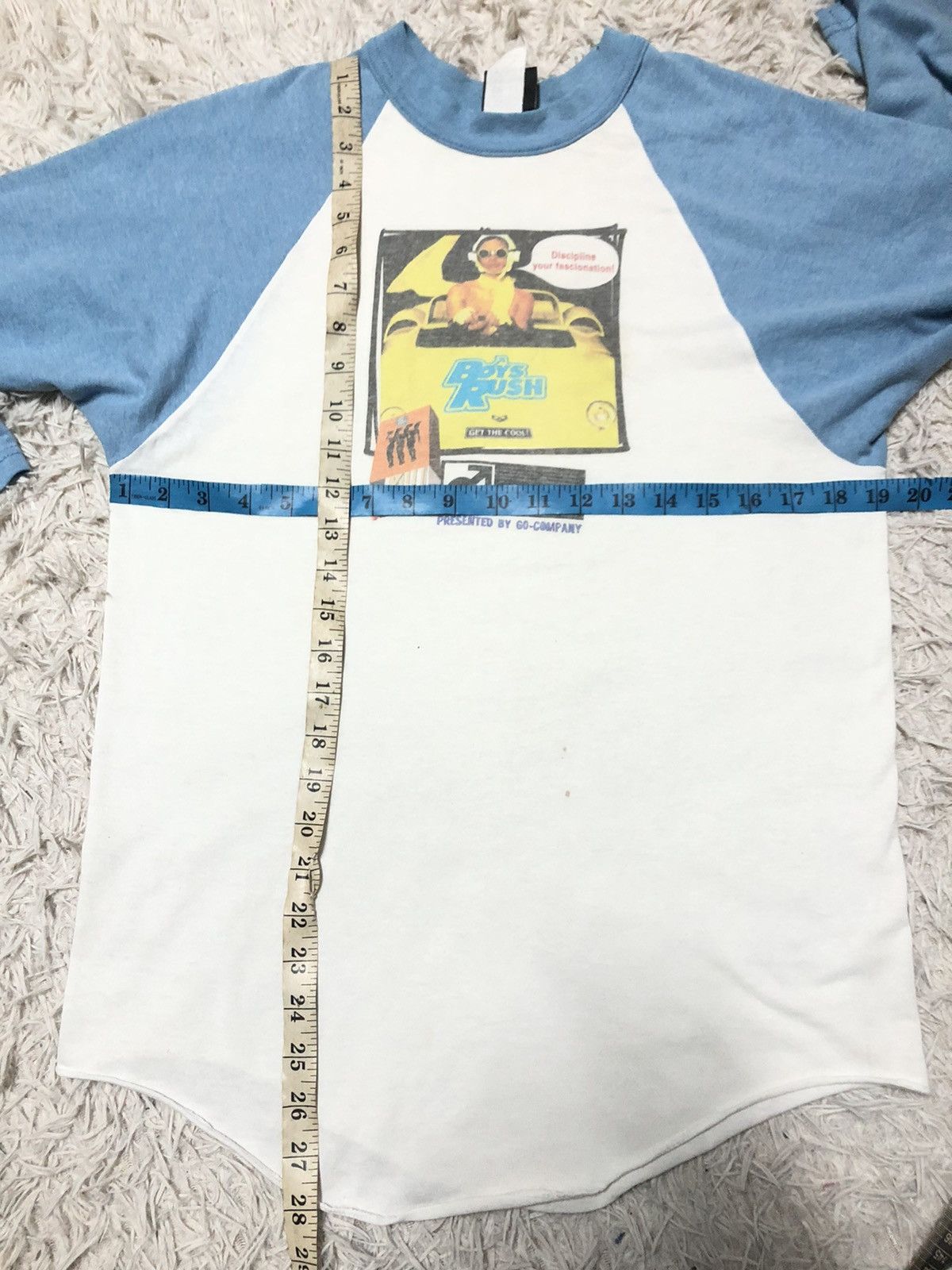 Vintage VINTAGE 90s BOYS RUSH PRESENTED BY GO-COMPANY RAGLAN TEE Size US M / EU 48-50 / 2 - 8 Thumbnail