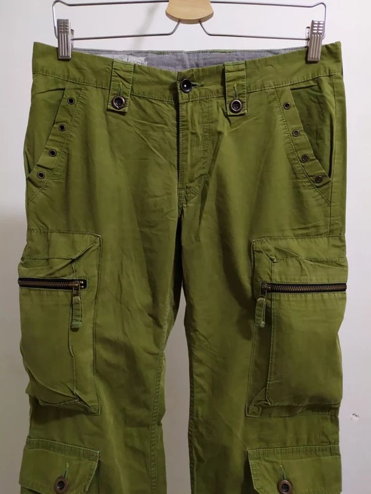 Japanese Brand 🔥Surplus green Cargo Multipocket Tactical Parachute Pants Size US 30 / EU 46 - 2 Thumbnail