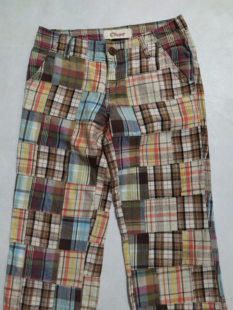 Japanese Brand CHOR Patchwork Pants Size US 28 / EU 44 - 2 Thumbnail