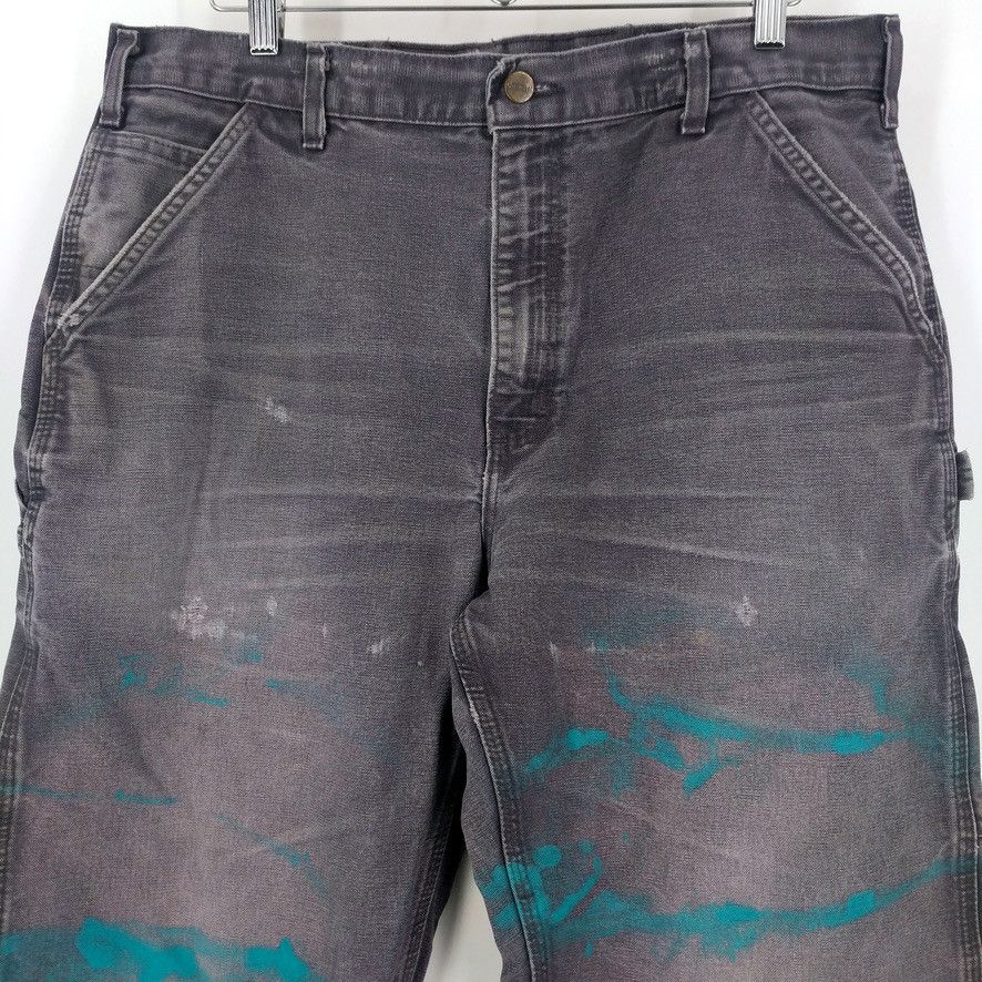Carhartt × Vintage Vintage Carhartt Custom Painted Bleached Distressed Denim Size US 36 / EU 52 - 2 Thumbnail