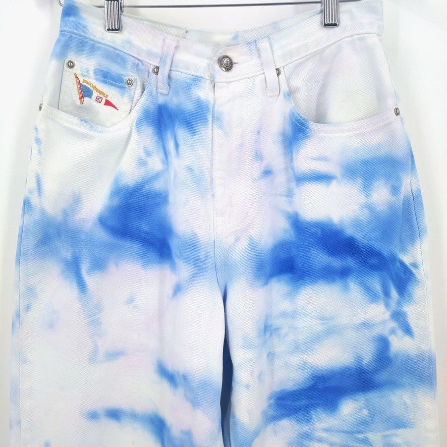 Faconnable × Vintage Vintage Faconnable Custom Tie Dye Dungaree 90s Jeans Size US 28 / EU 44 - 2 Thumbnail