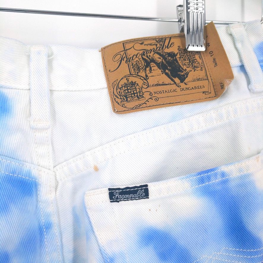 Faconnable × Vintage Vintage Faconnable Custom Tie Dye Dungaree 90s Jeans Size US 28 / EU 44 - 9 Thumbnail