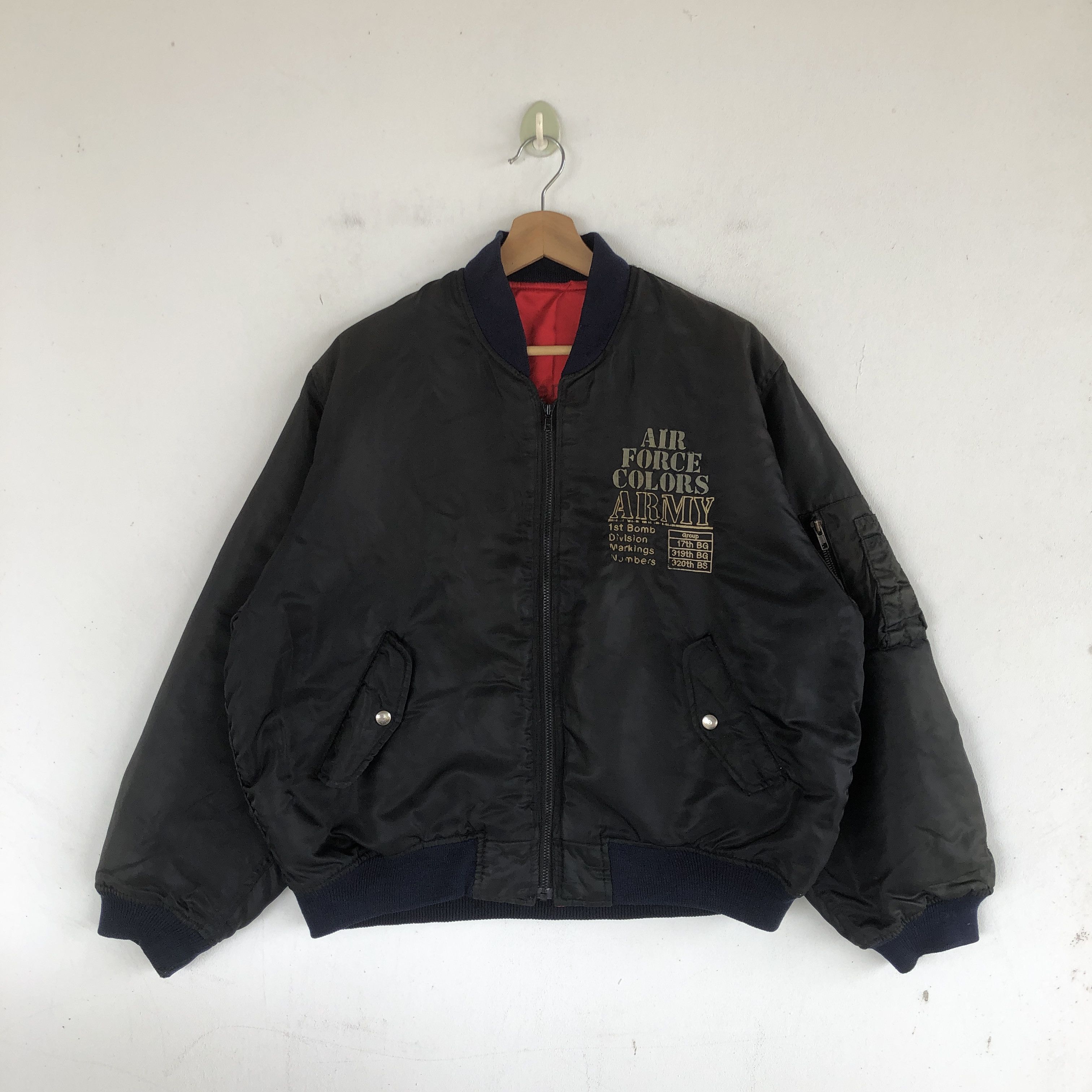 Vintage Lavie Bomber Flight Jackets Bulldog Reversible Jacket Size US XL / EU 56 / 4 - 2 Thumbnail