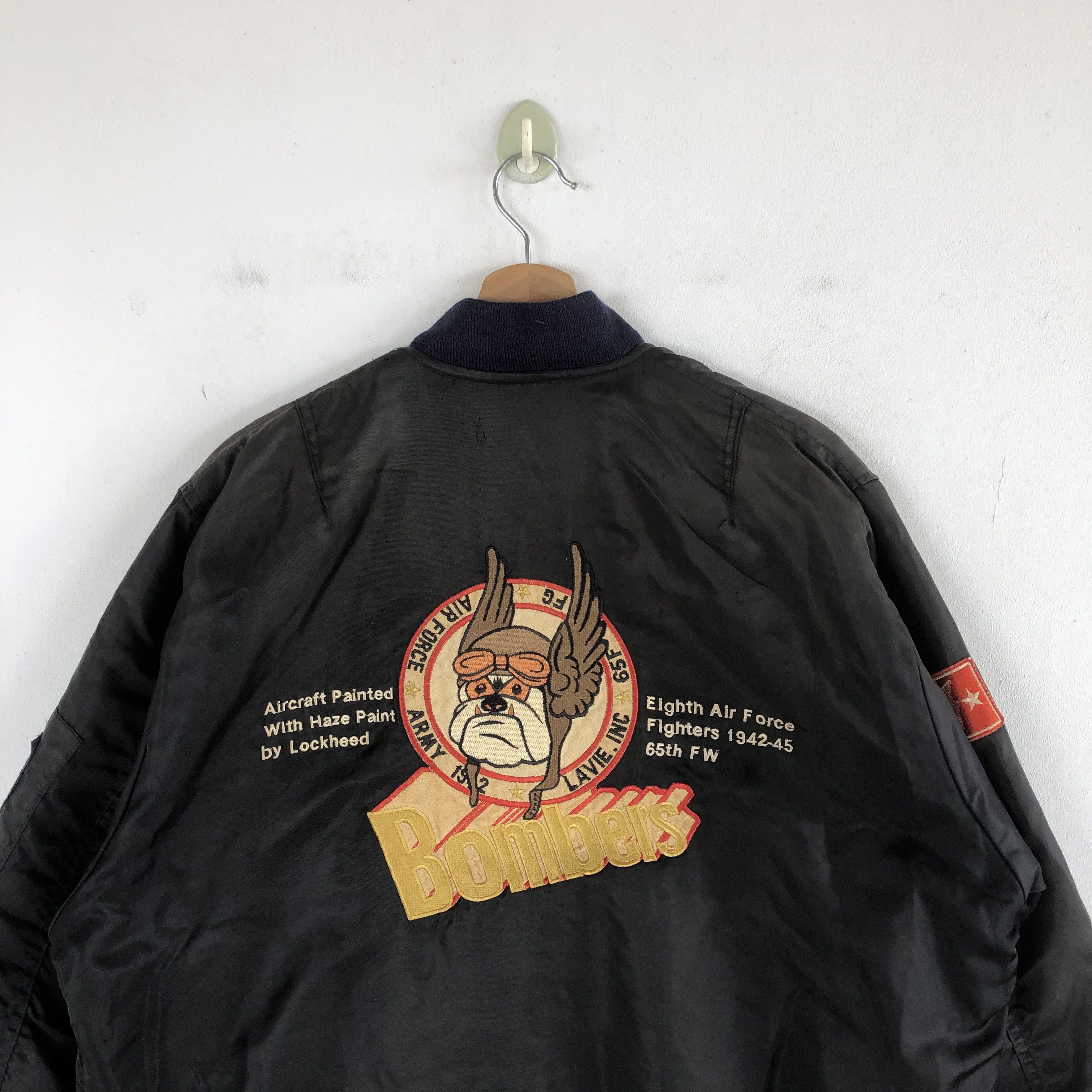 Vintage Lavie Bomber Flight Jackets Bulldog Reversible Jacket Size US XL / EU 56 / 4 - 3 Thumbnail