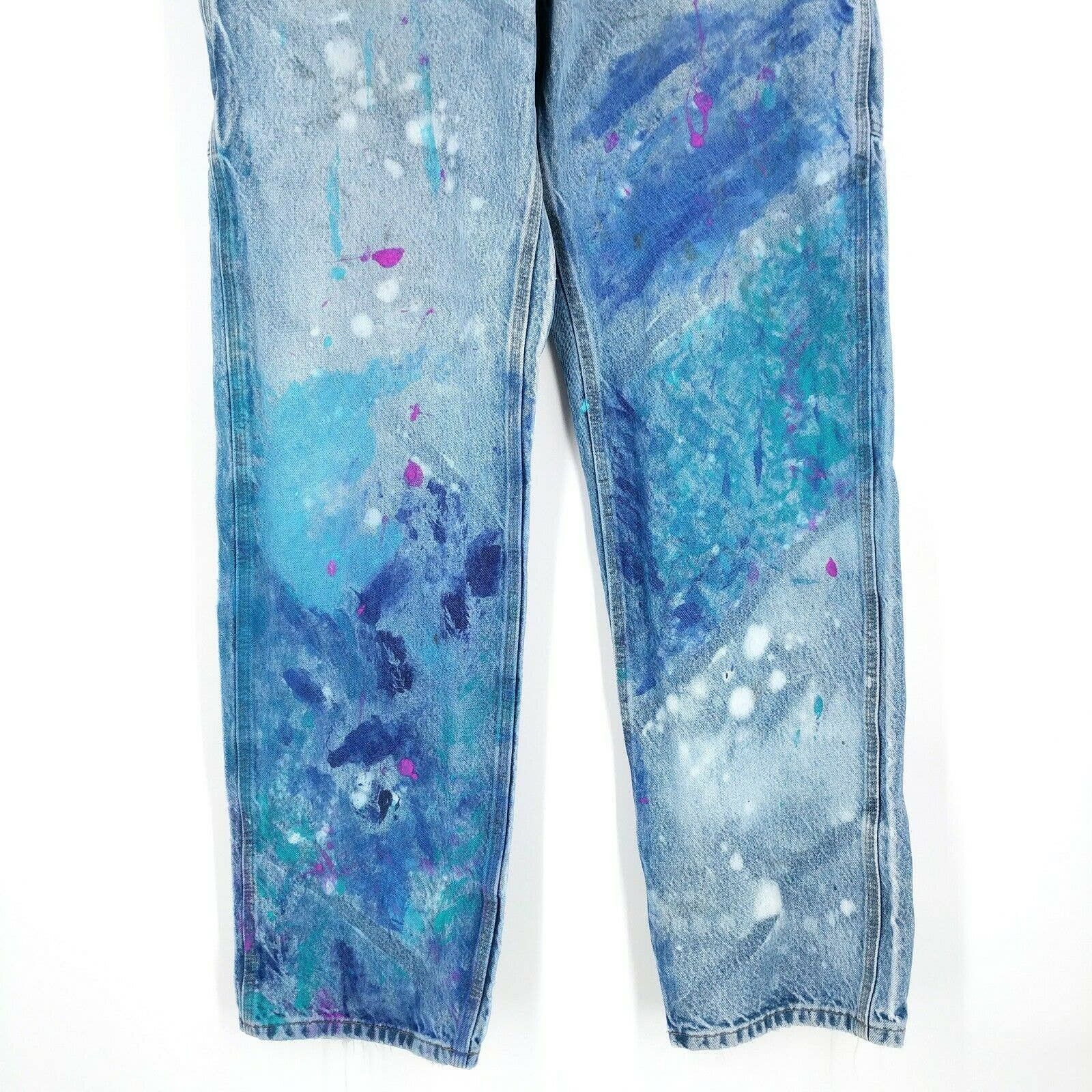 Carhartt × Vintage Vintage Carhartt Custom Painted Distressed Denim Jeans 38 Size US 38 / EU 54 - 3 Thumbnail