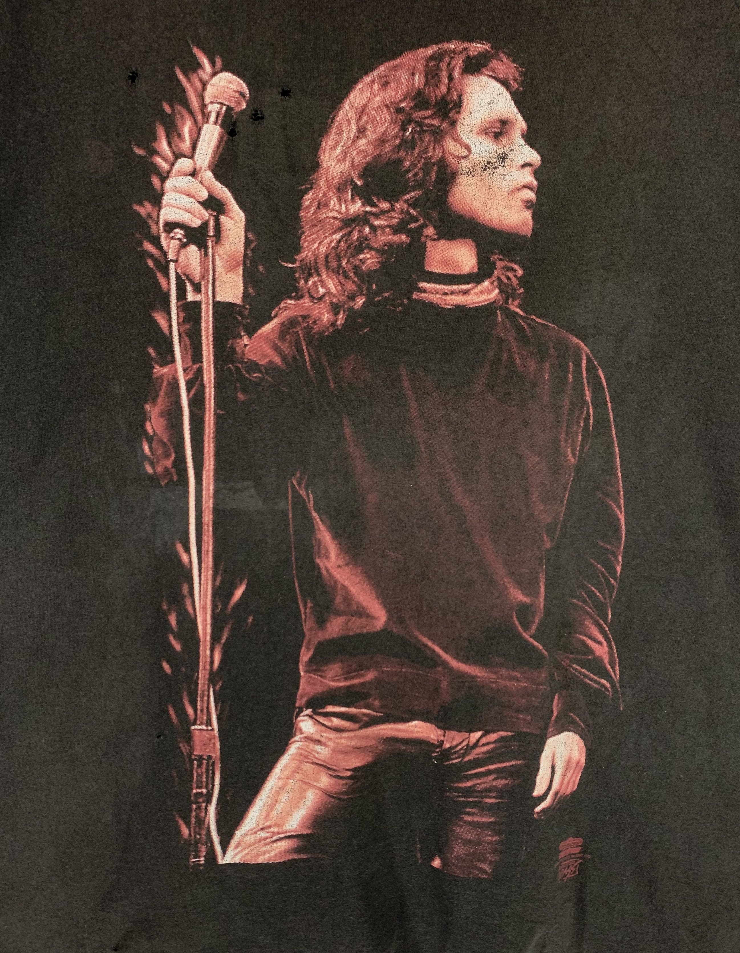 Band Tees × Vintage Jim morrison the doors light my fire vtg 90s distressed tee Size US XL / EU 56 / 4 - 3 Thumbnail