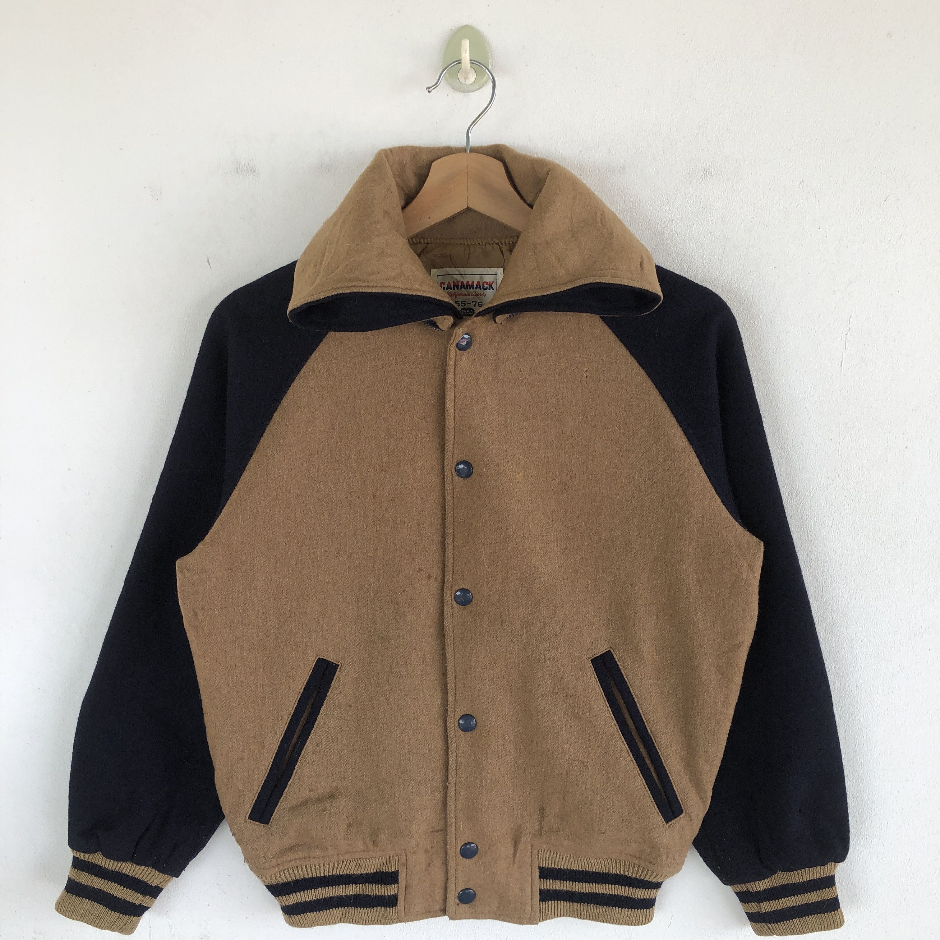 Japanese Brand × Vintage Canamack Varsity Jackets Japanese Hoodie Wool Jacket Size S / US 4 / IT 40 - 2 Thumbnail