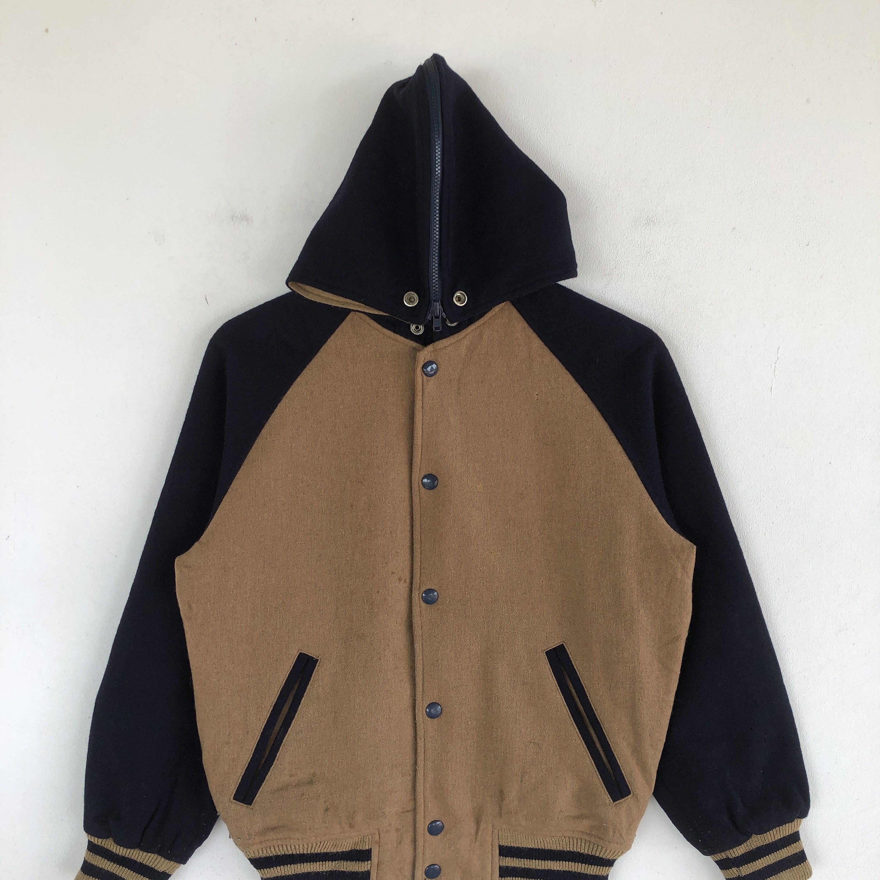 Japanese Brand × Vintage Canamack Varsity Jackets Japanese Hoodie Wool Jacket Size S / US 4 / IT 40 - 4 Thumbnail