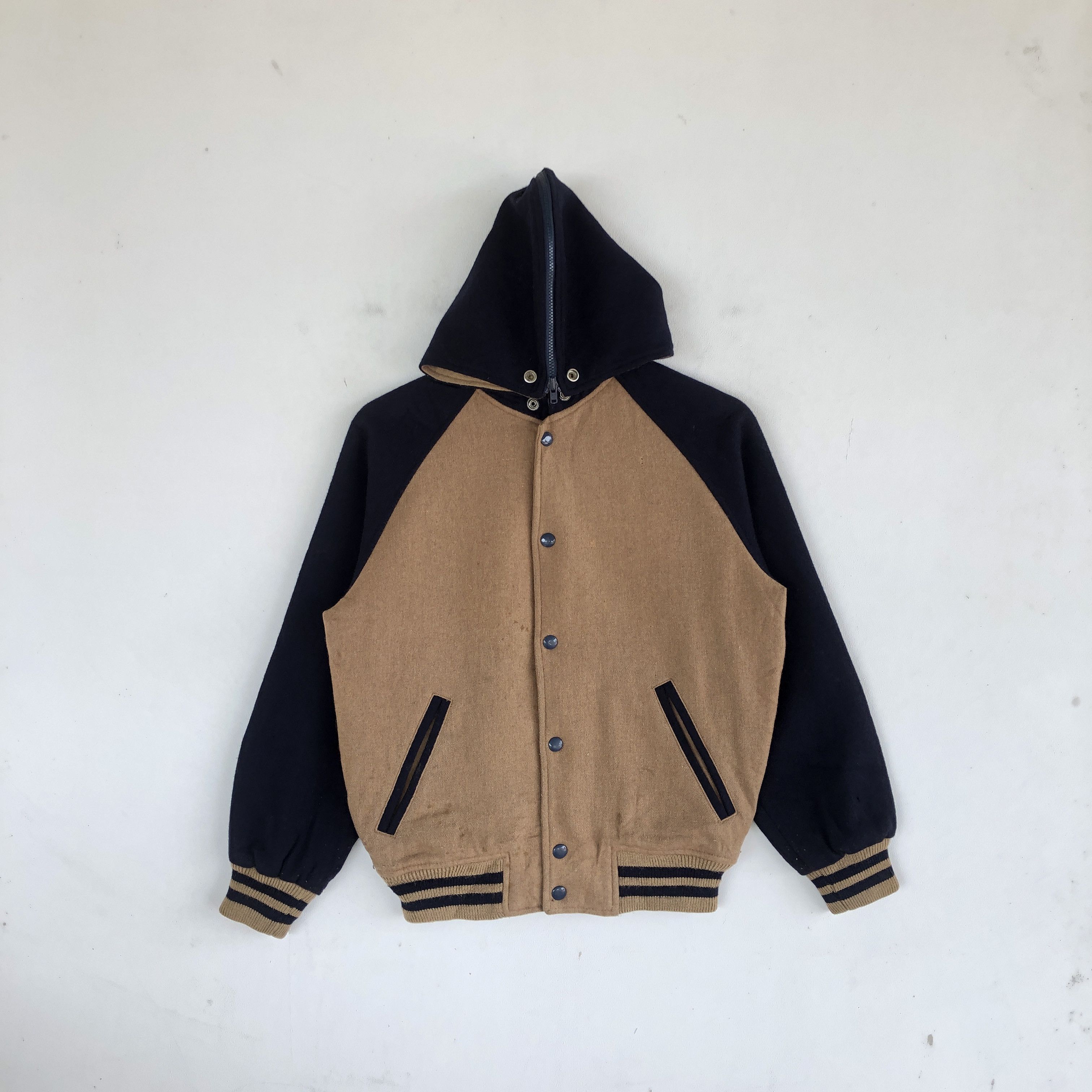 Japanese Brand × Vintage Canamack Varsity Jackets Japanese Hoodie Wool Jacket Size S / US 4 / IT 40 - 1 Thumbnail