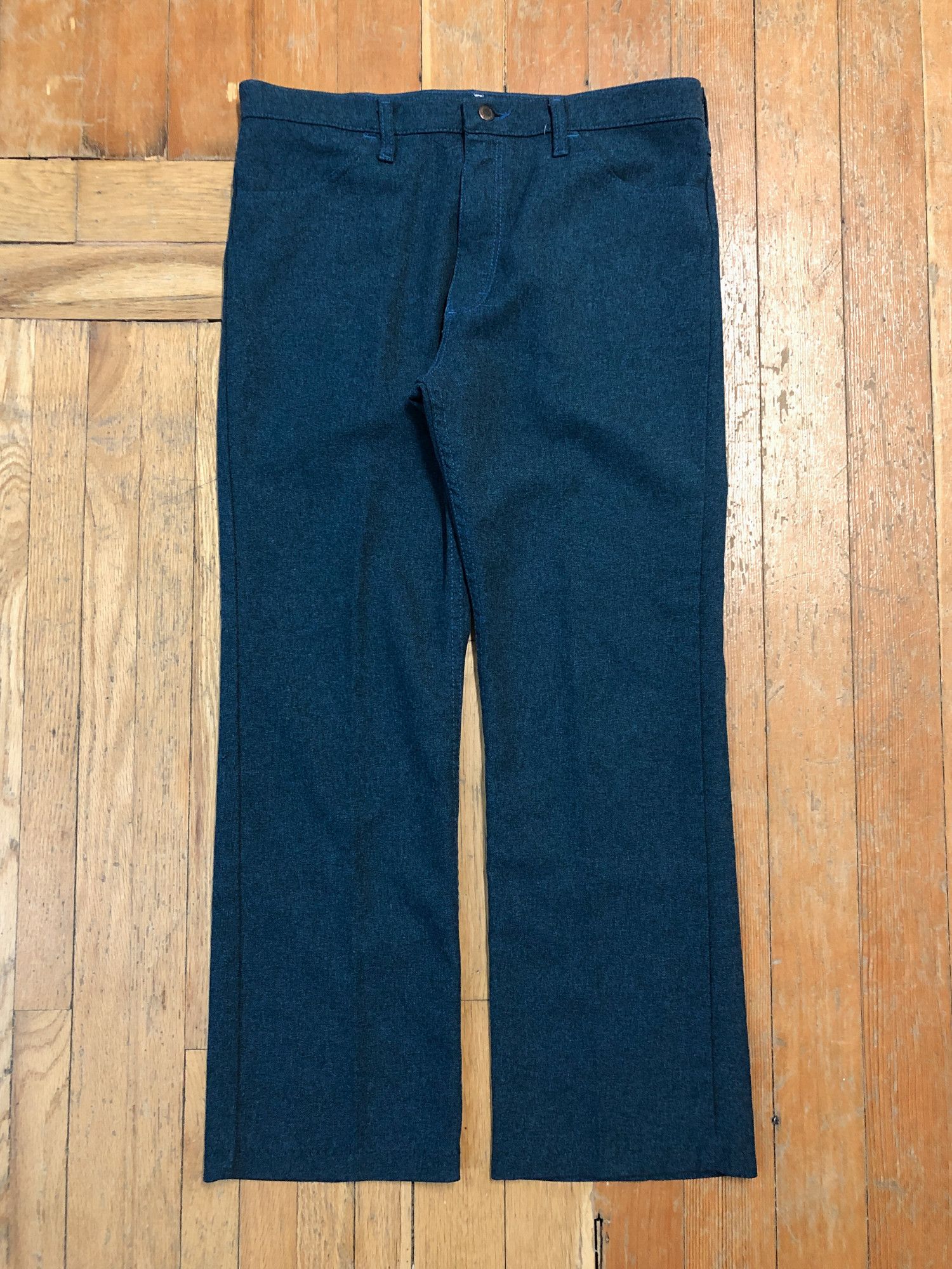 Vintage 90s Teal Blue Wrangler Straight Cut Pleated Pants Size US 36 / EU 52 - 1 Thumbnail