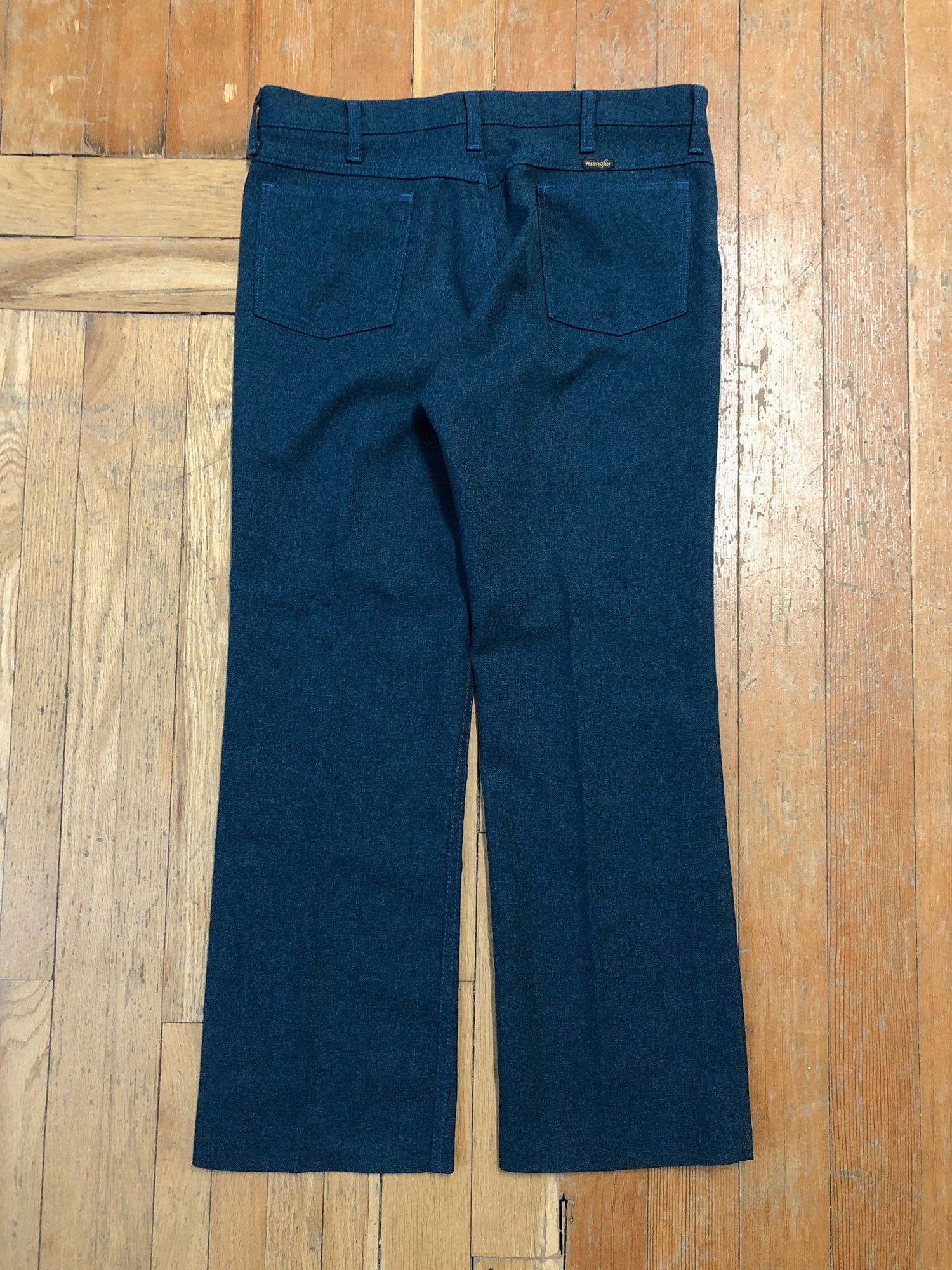 Vintage 90s Teal Blue Wrangler Straight Cut Pleated Pants Size US 36 / EU 52 - 2 Thumbnail