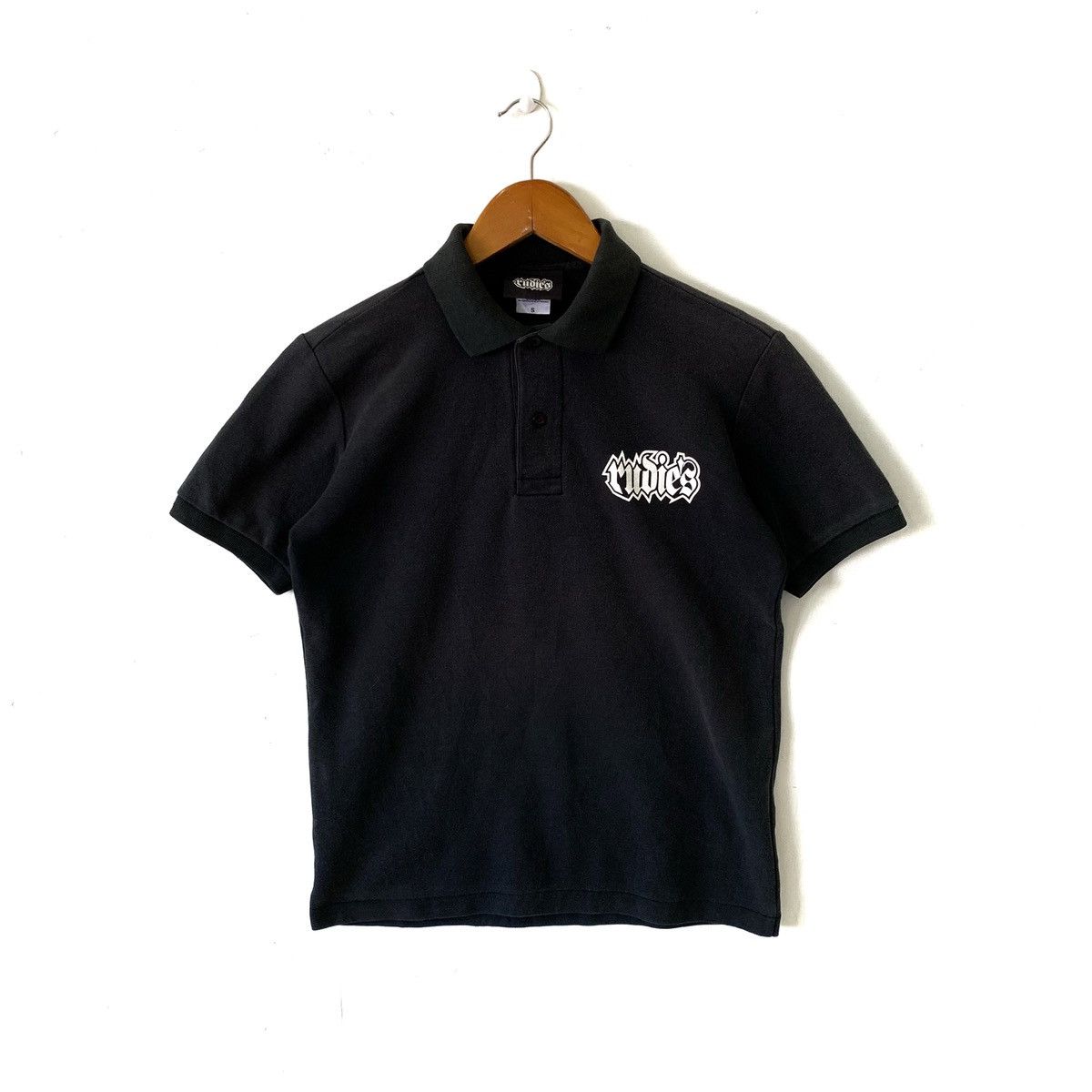Japanese Brand Vintage Rudies Underground Subculture Polo Black Shirt Size US S / EU 44-46 / 1 - 2 Thumbnail