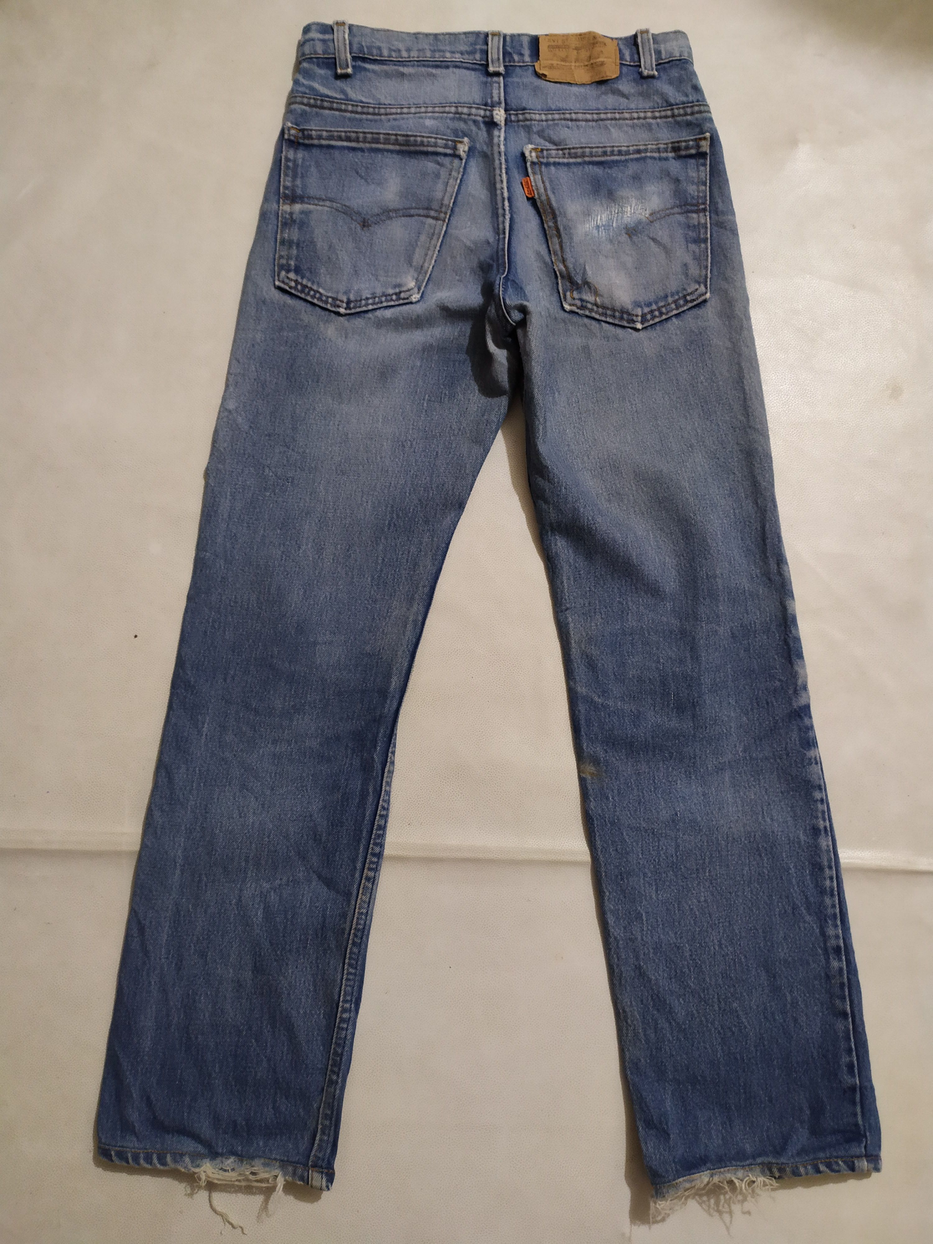image of Levis 509 Orange Tab Classic Cut Stone Wash Denim Jeans in Blue Wash, Men's (Size 28)