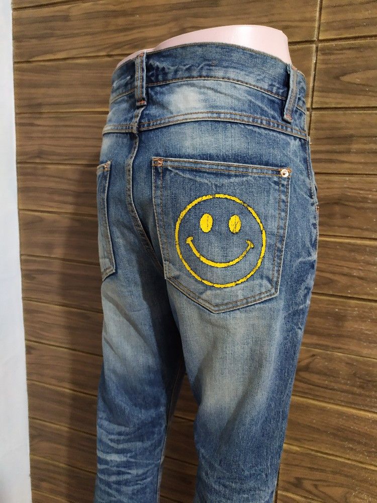 Japanese Brand 🔥Slack Smiley Design Denim Jeans Pants Size US 34 / EU 50 - 13 Thumbnail
