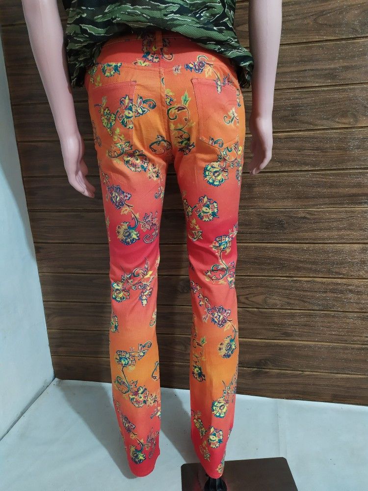 Japanese Brand 🔥Vavi De Boo Japanese Fullprint Floral Pants Stretch Size US 29 - 15 Thumbnail