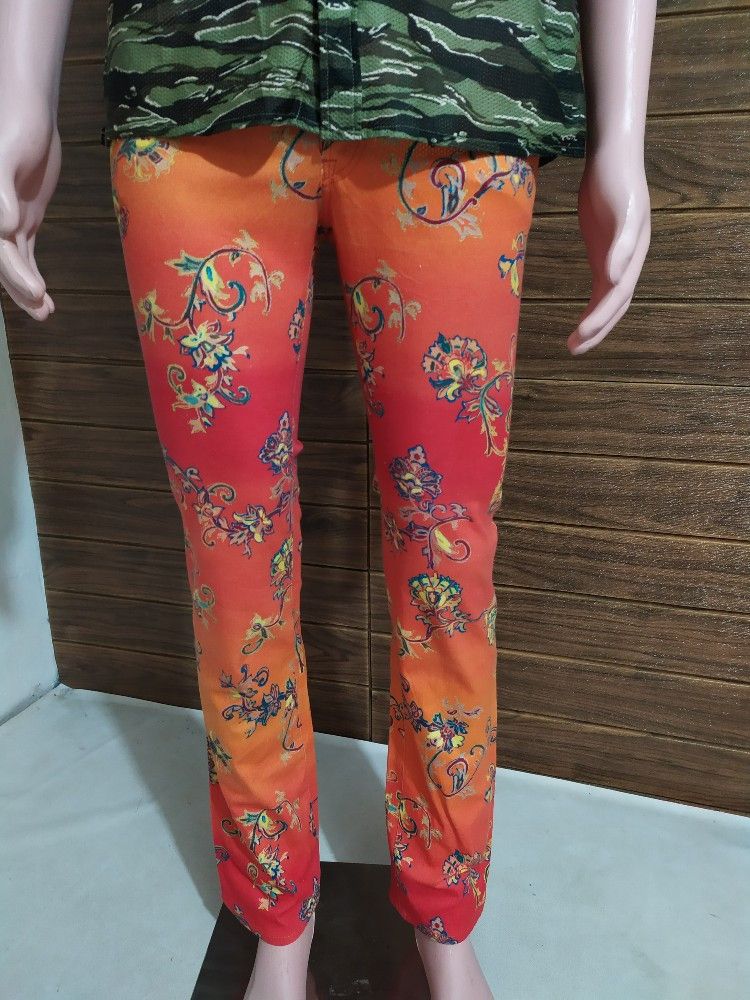 Japanese Brand 🔥Vavi De Boo Japanese Fullprint Floral Pants Stretch Size US 29 - 13 Thumbnail