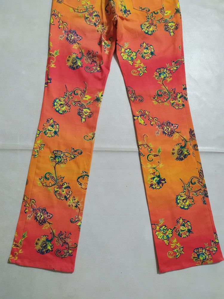 Japanese Brand 🔥Vavi De Boo Japanese Fullprint Floral Pants Stretch Size US 29 - 8 Thumbnail