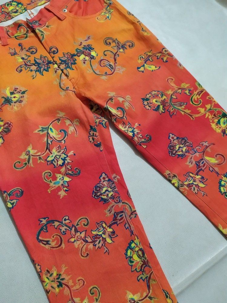 Japanese Brand 🔥Vavi De Boo Japanese Fullprint Floral Pants Stretch Size US 29 - 4 Thumbnail