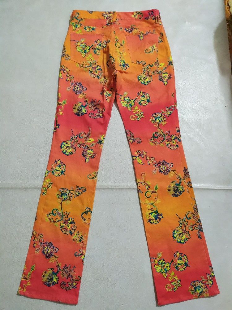 Japanese Brand 🔥Vavi De Boo Japanese Fullprint Floral Pants Stretch Size US 29 - 6 Thumbnail