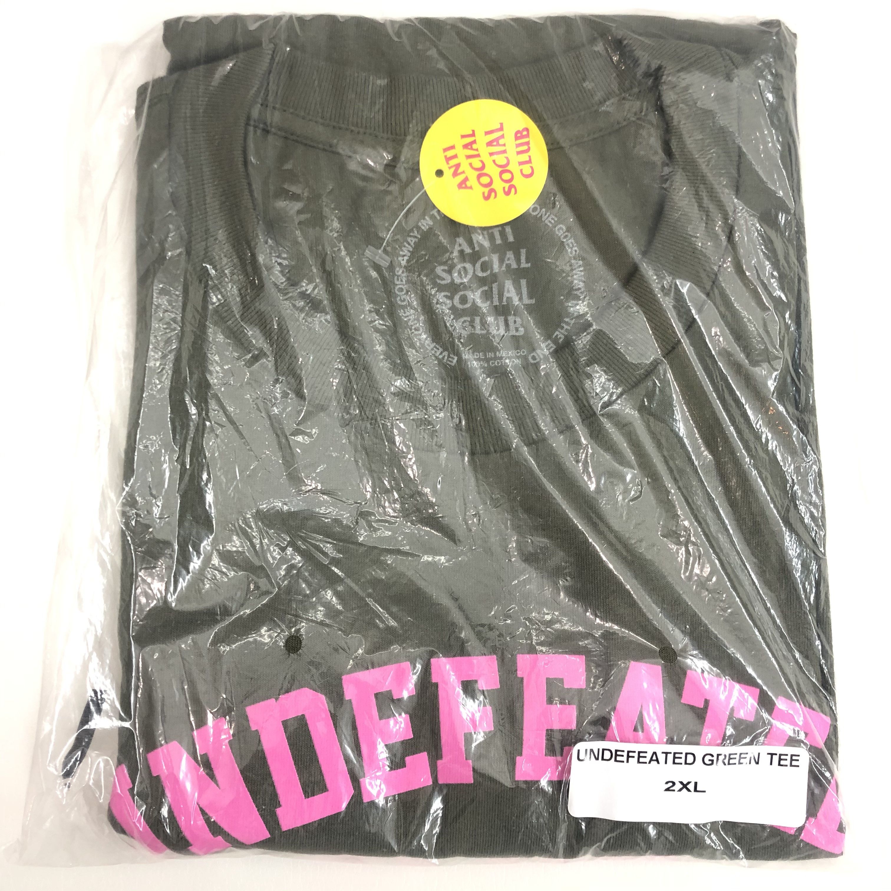 Anti Social Social Club × Undefeated DS UNDFTD x ASSC Pink Logo Club Army Tee in hand Size US XXL / EU 58 / 5 - 2 Thumbnail