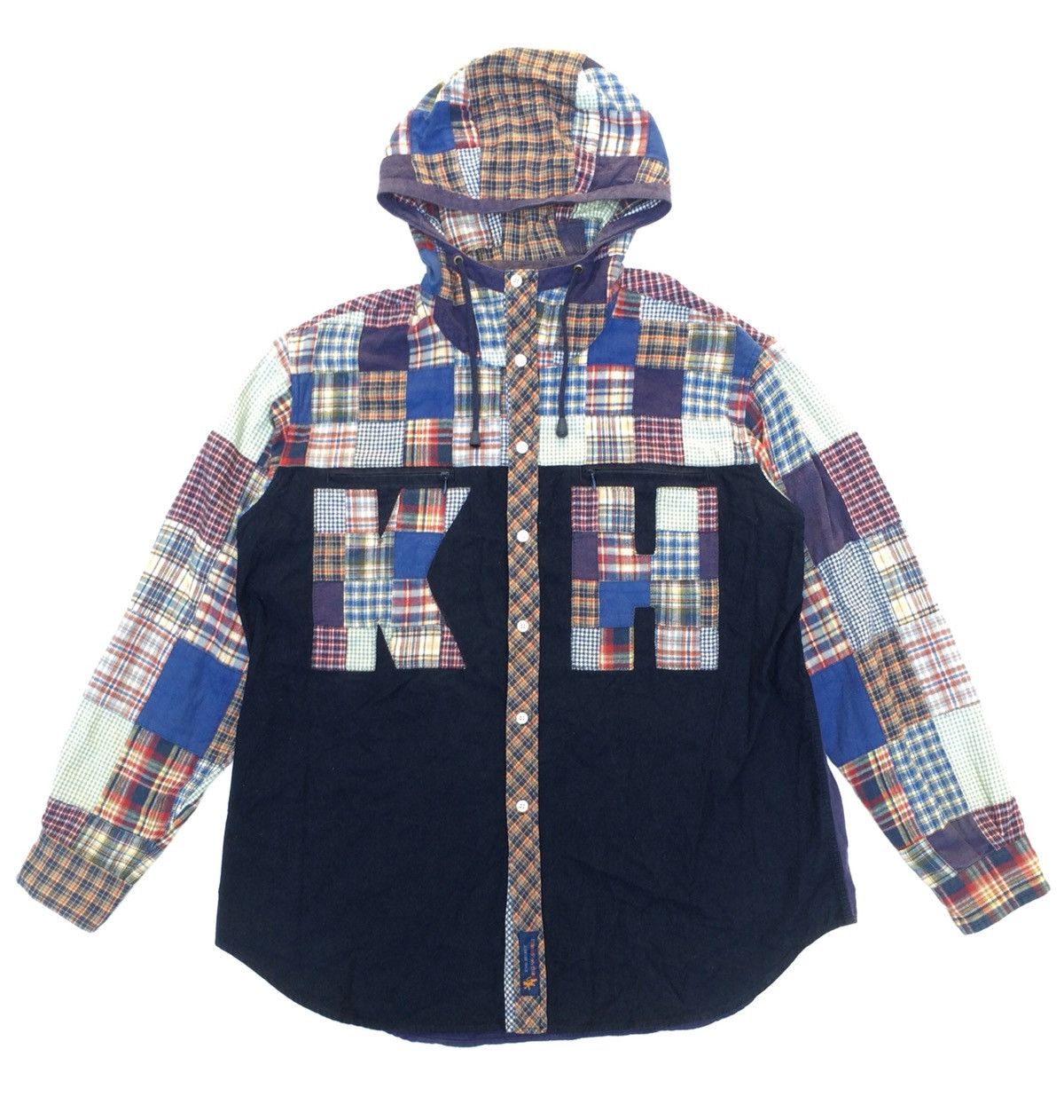 Karl Helmut × Vintage Patchwork Design Karl Helmut Button Ups Hoodie Size US L / EU 52-54 / 3 - 1 Thumbnail
