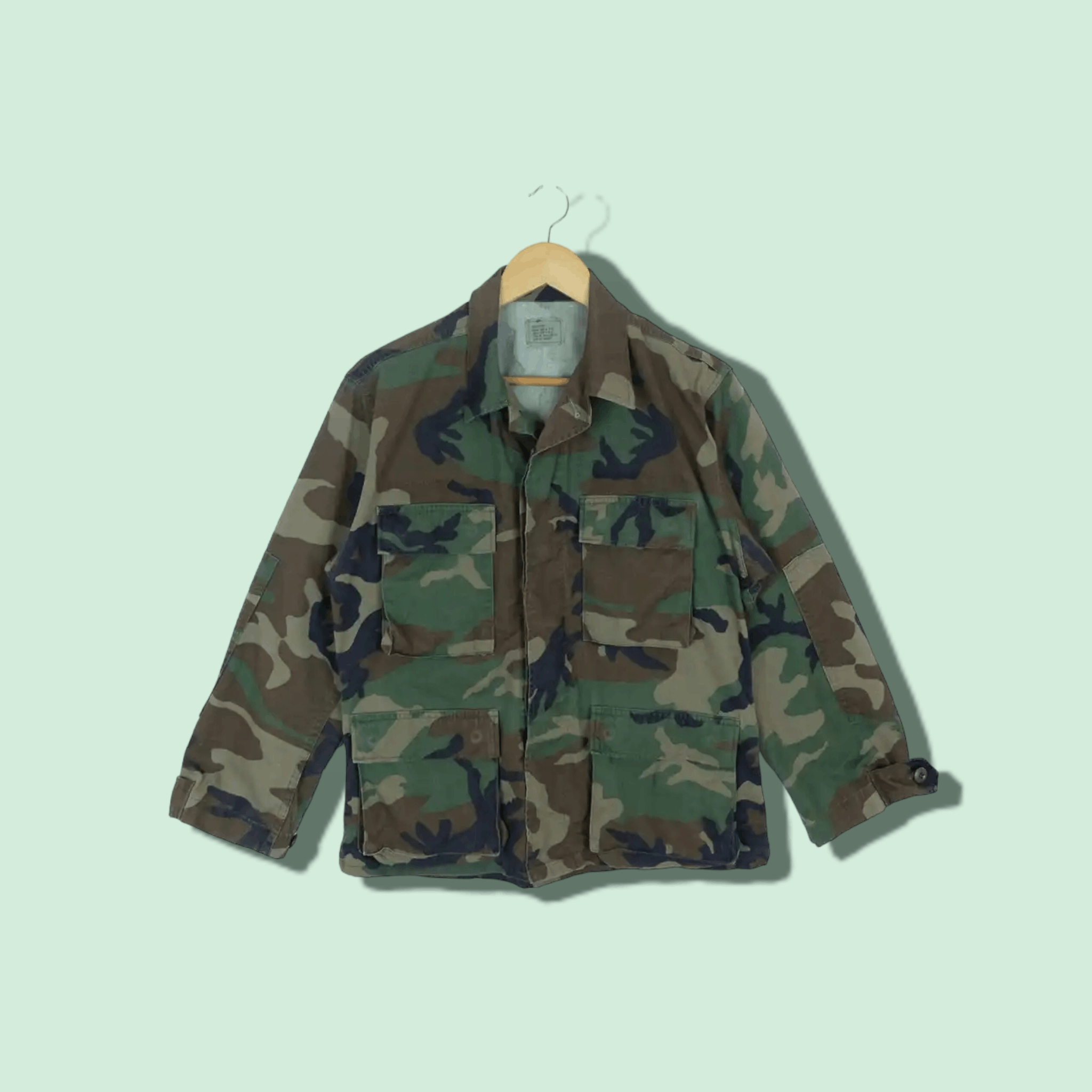 image of Military Camouflage Tactical World War Army Jacket, Men's (Size Small)